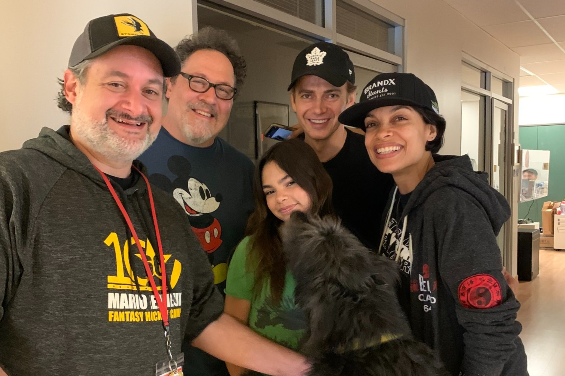 From left: Dave Filoni, John Favreau, Hayden Christensen, and Rosario Dawson.