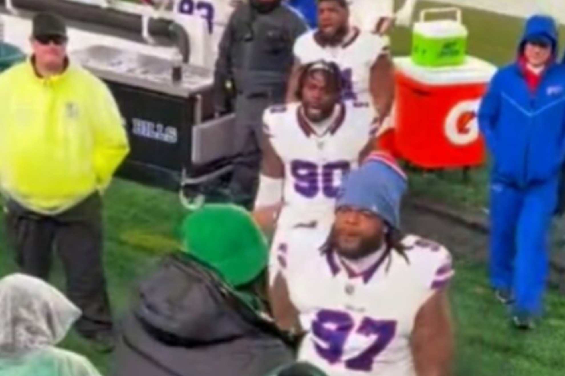 Bills Players confrontation with Eagles fans escalates during game dispute