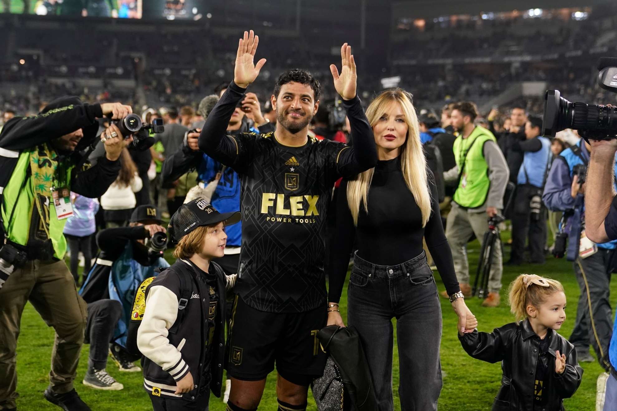 Carlos Vela and his family