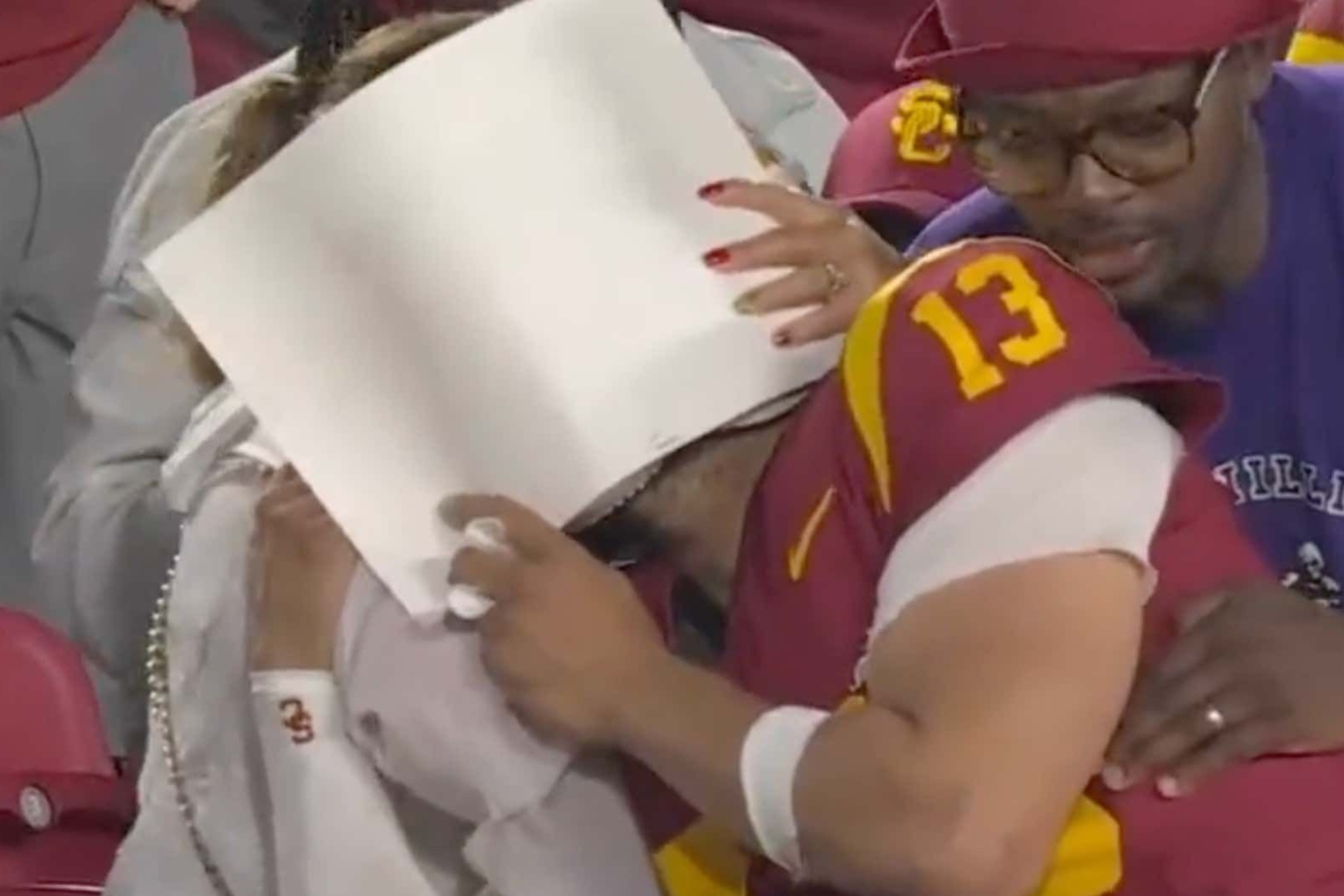Williams was spotted crying after the loss to Washington