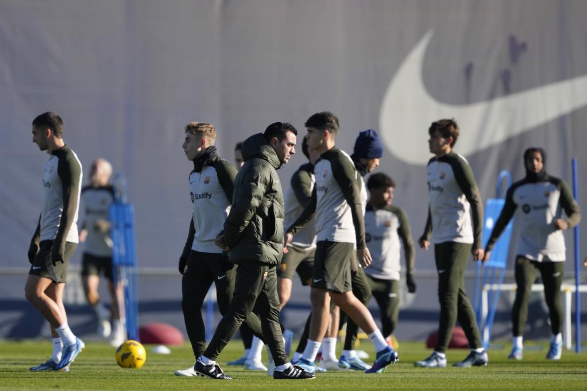 Barcelona squad in training