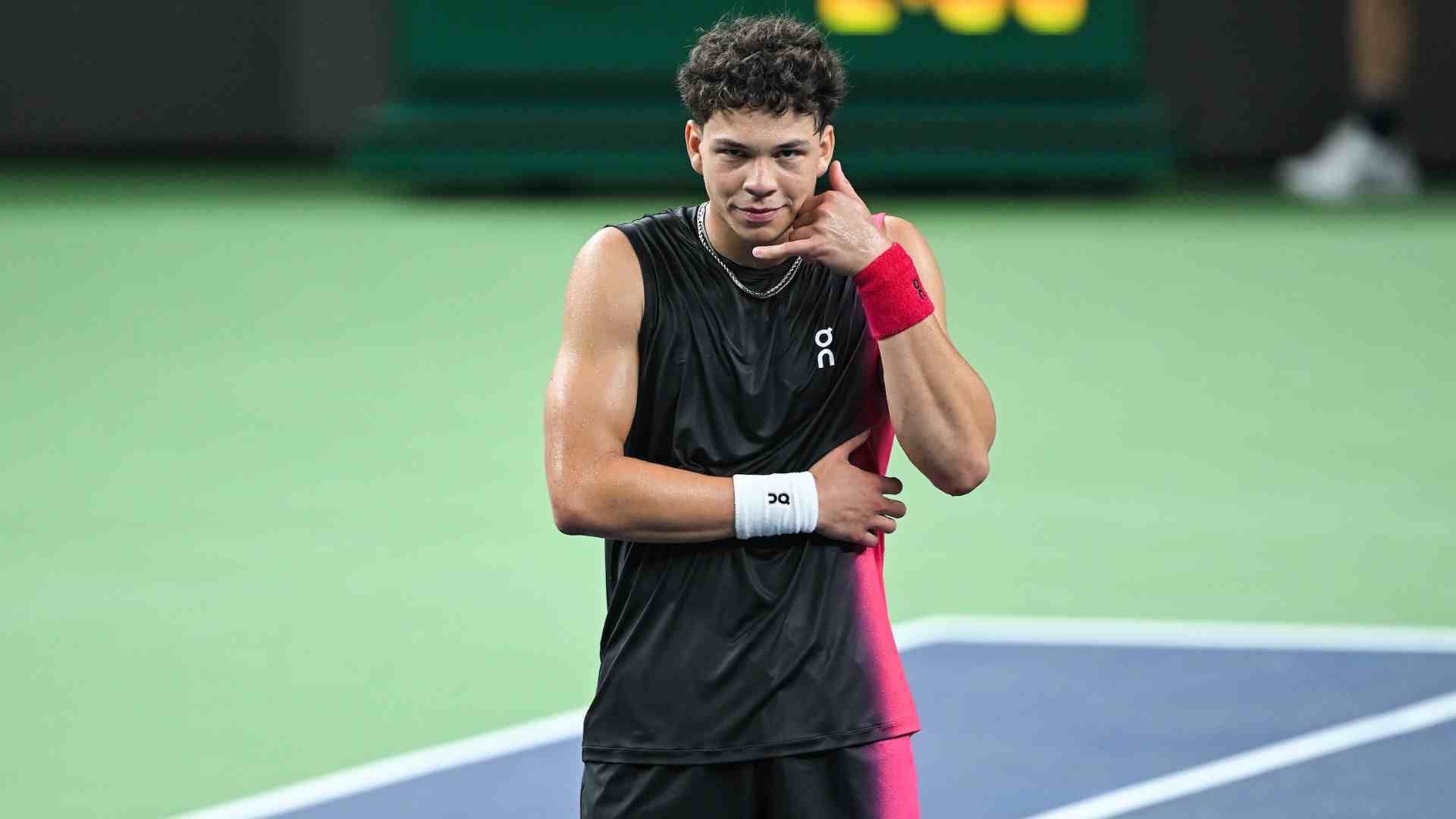 Ben Shelton celebra una victoria en el US Open