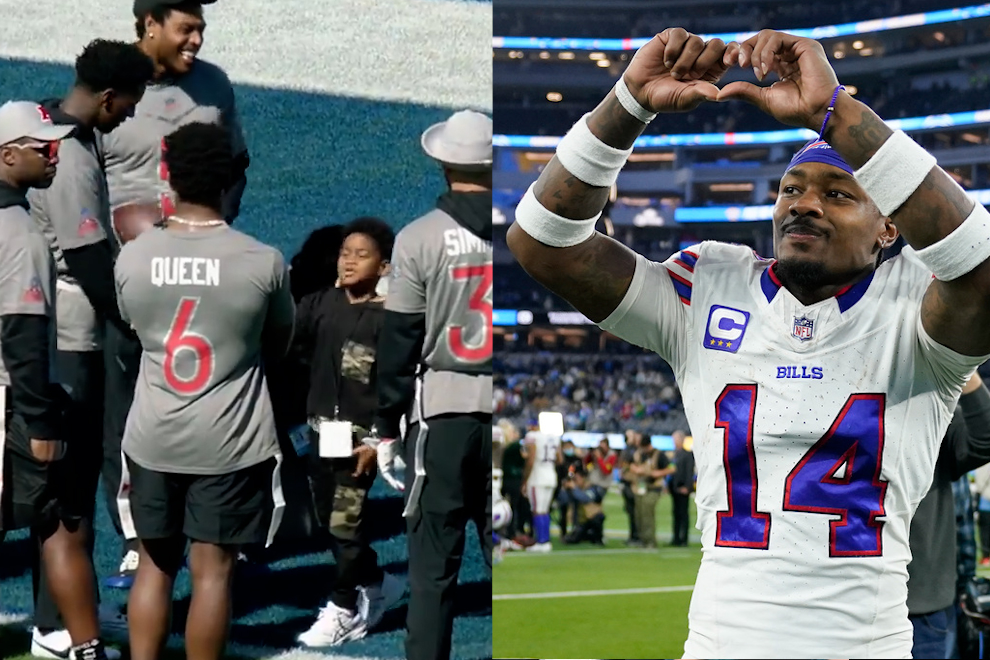 Stefon Diggs little nephew playfully mocks Sauce Gardner at Pro Bowl