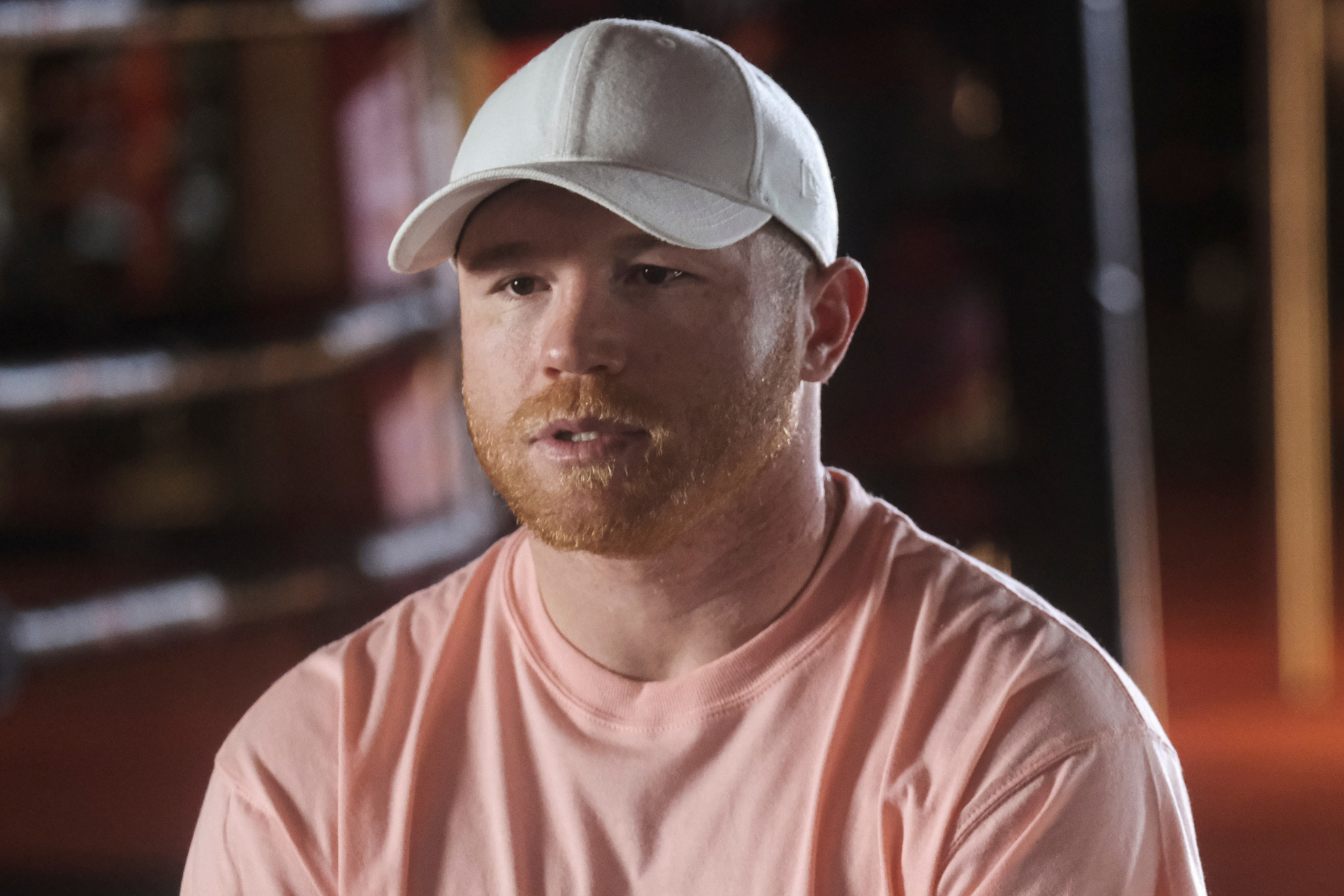 Canelo Alvarez during an interview.