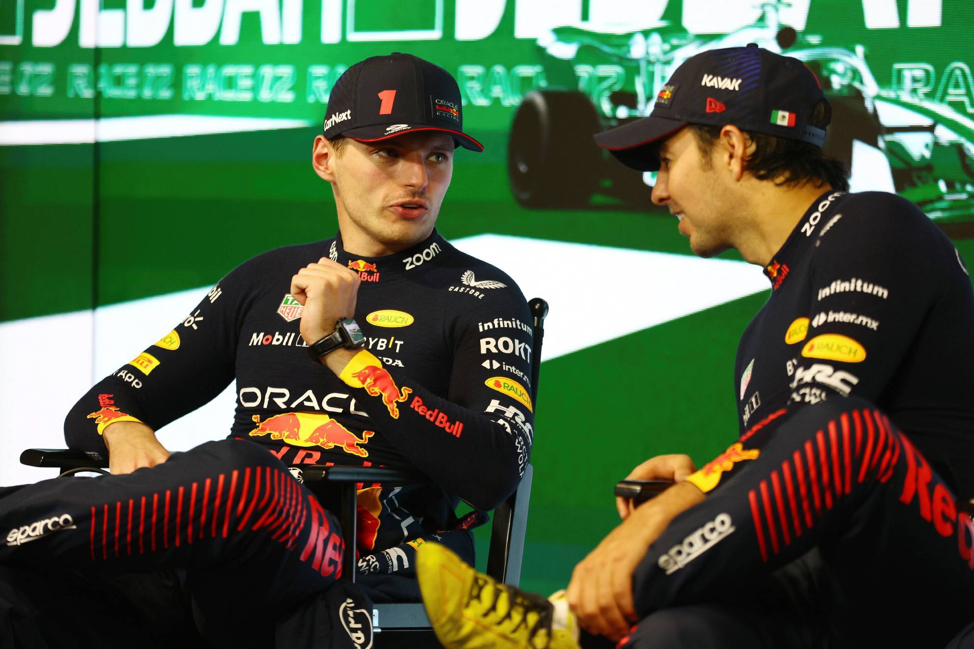 Max Verstappen and Sergio Checo P�rez