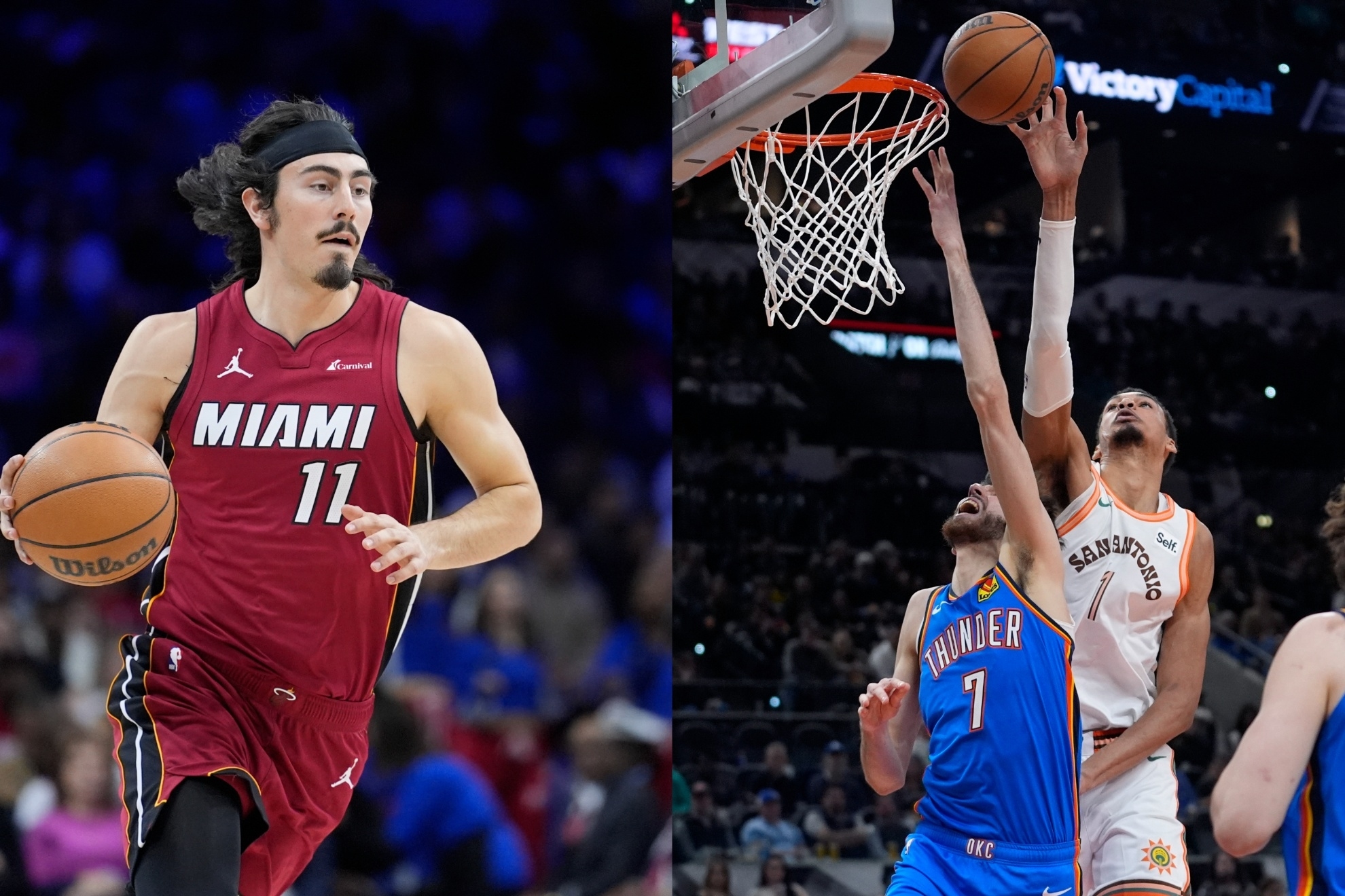 Masup image of Jaime Jaquez Jr., Chet Holmgren, and Victor Wembanyama