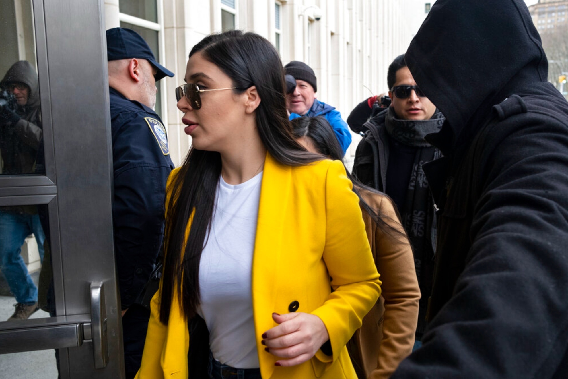 Emma Coronel arriving at the trial of El Chapo Guzm�n in 2019.
