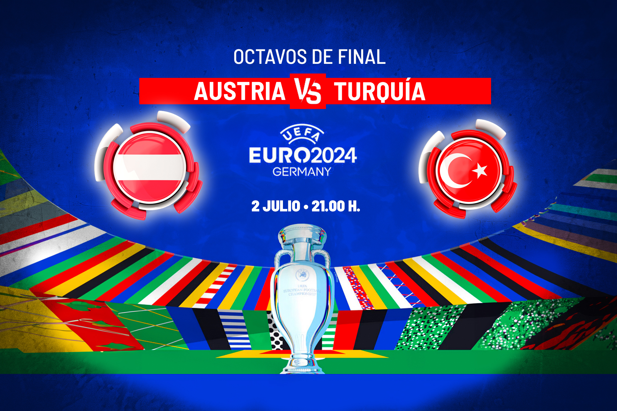 Alineaciones confirmadas en el Turqu�a - Austria, partido de octavos de final de la Eurocopa 2024: Arda G�ler titular