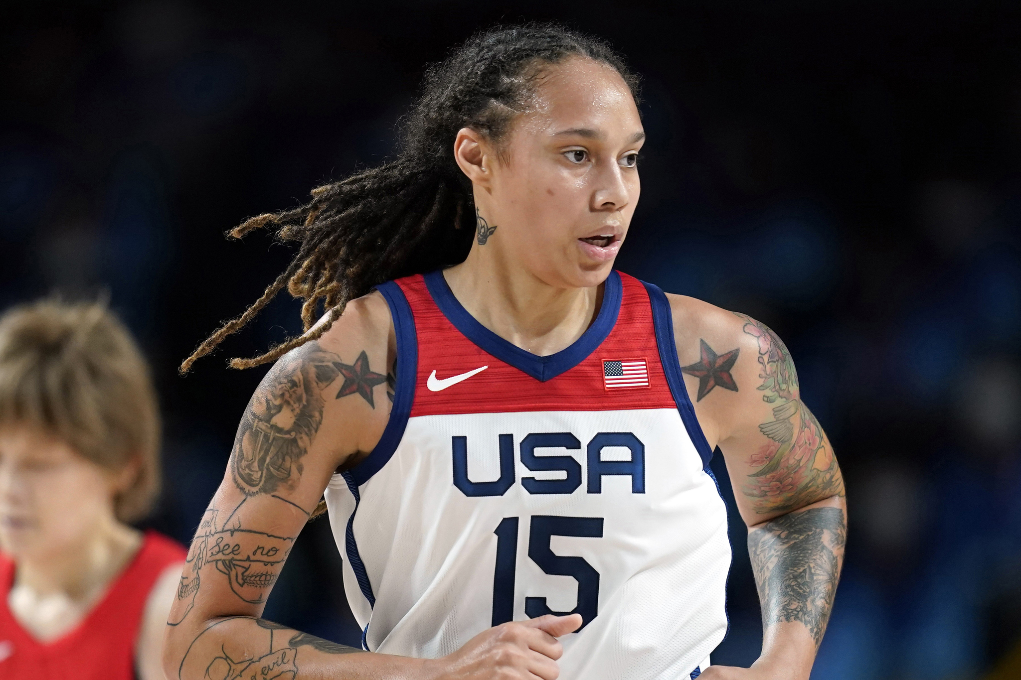 Brittney Griner playing for the United States basketball team