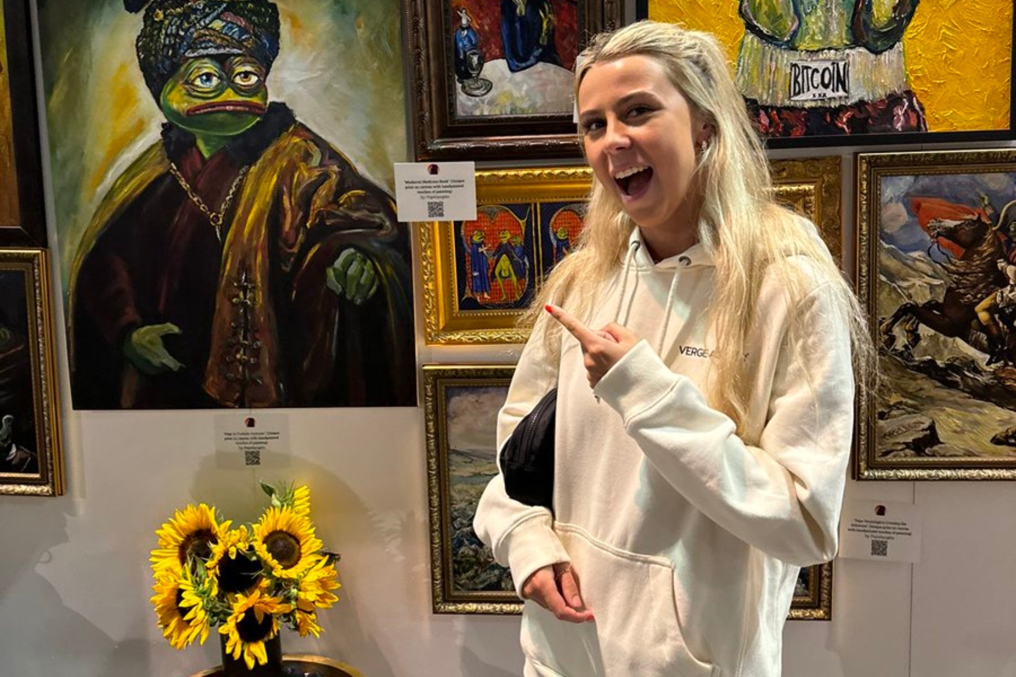 Hawk Tuah girl Hailey Welch posing for a picture