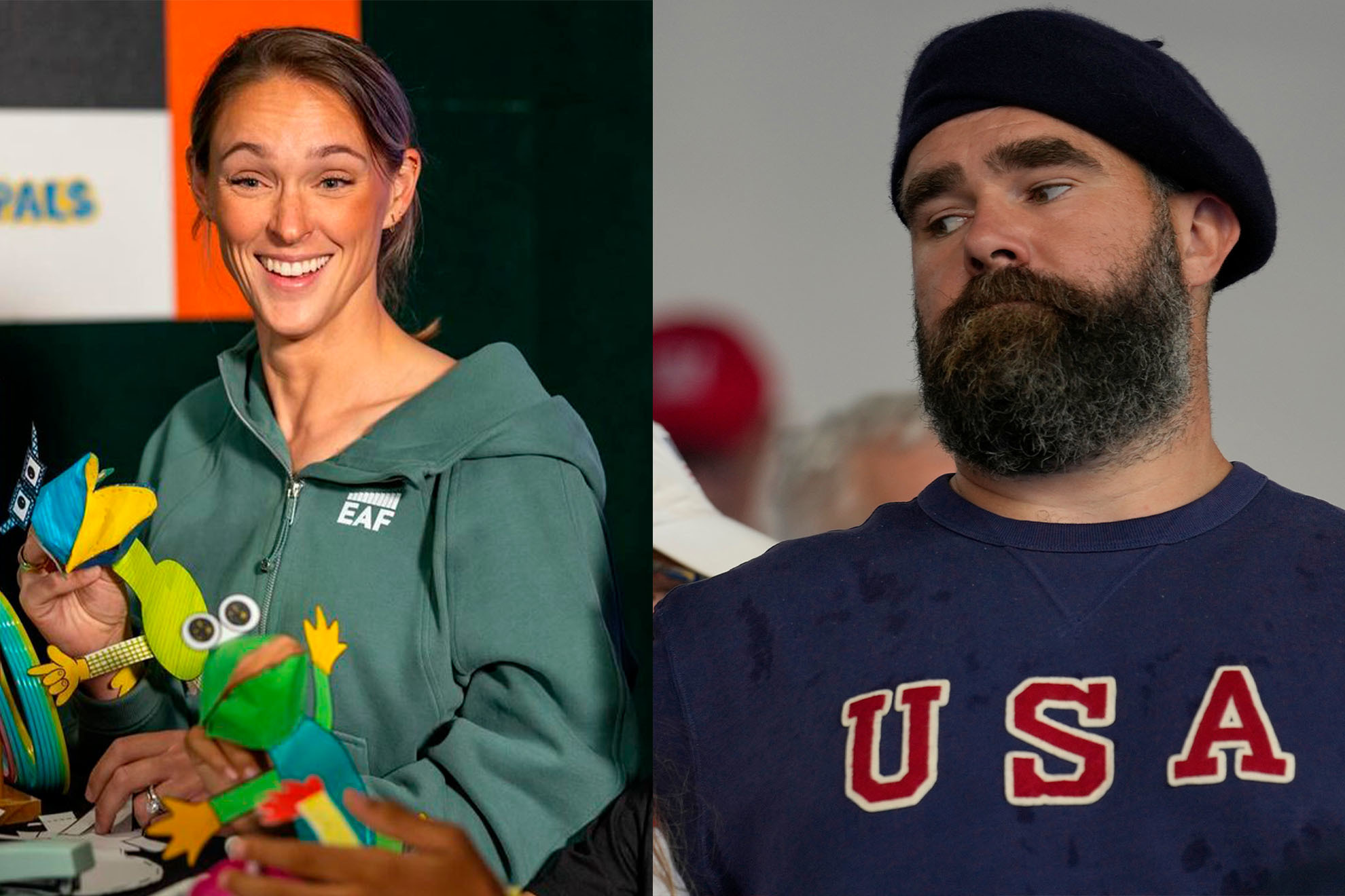 Kylie Kelce captures hilarious footage of an exhausted Jason Kelce after a grueling day of Olympic activities