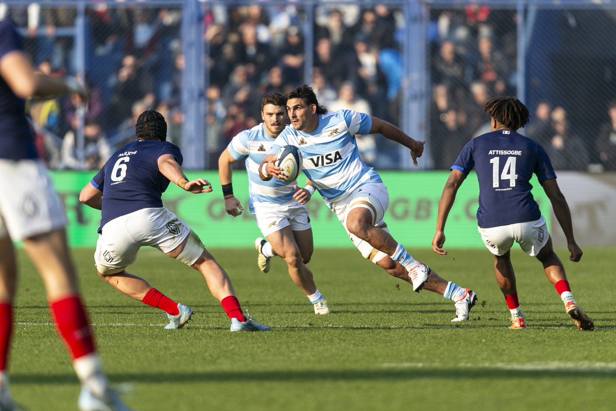 Pablo Matera en su partido N�100 con Los Pumas vs Francia