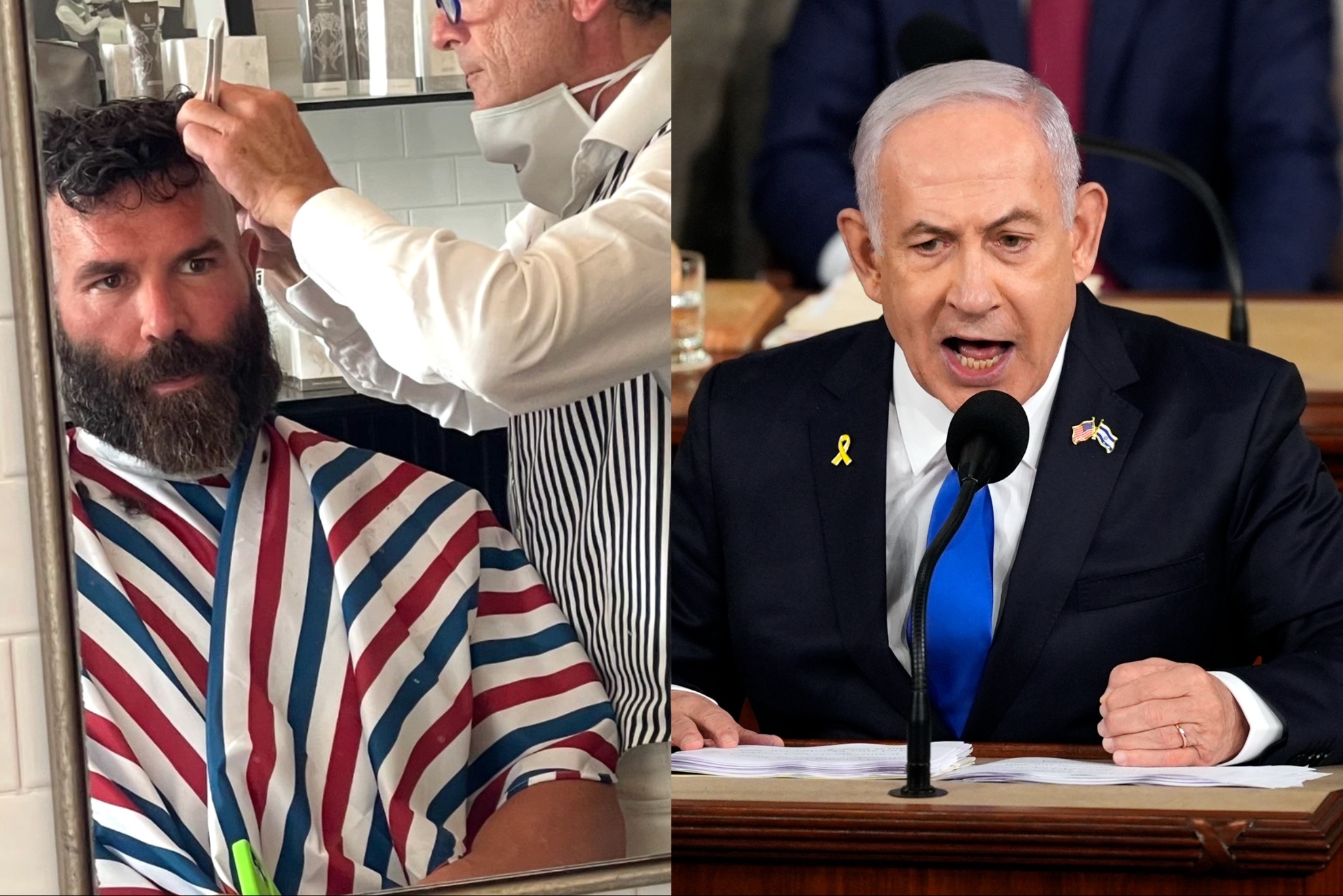 Dan Bilzerian and Benjamin Netanyahu mashup image