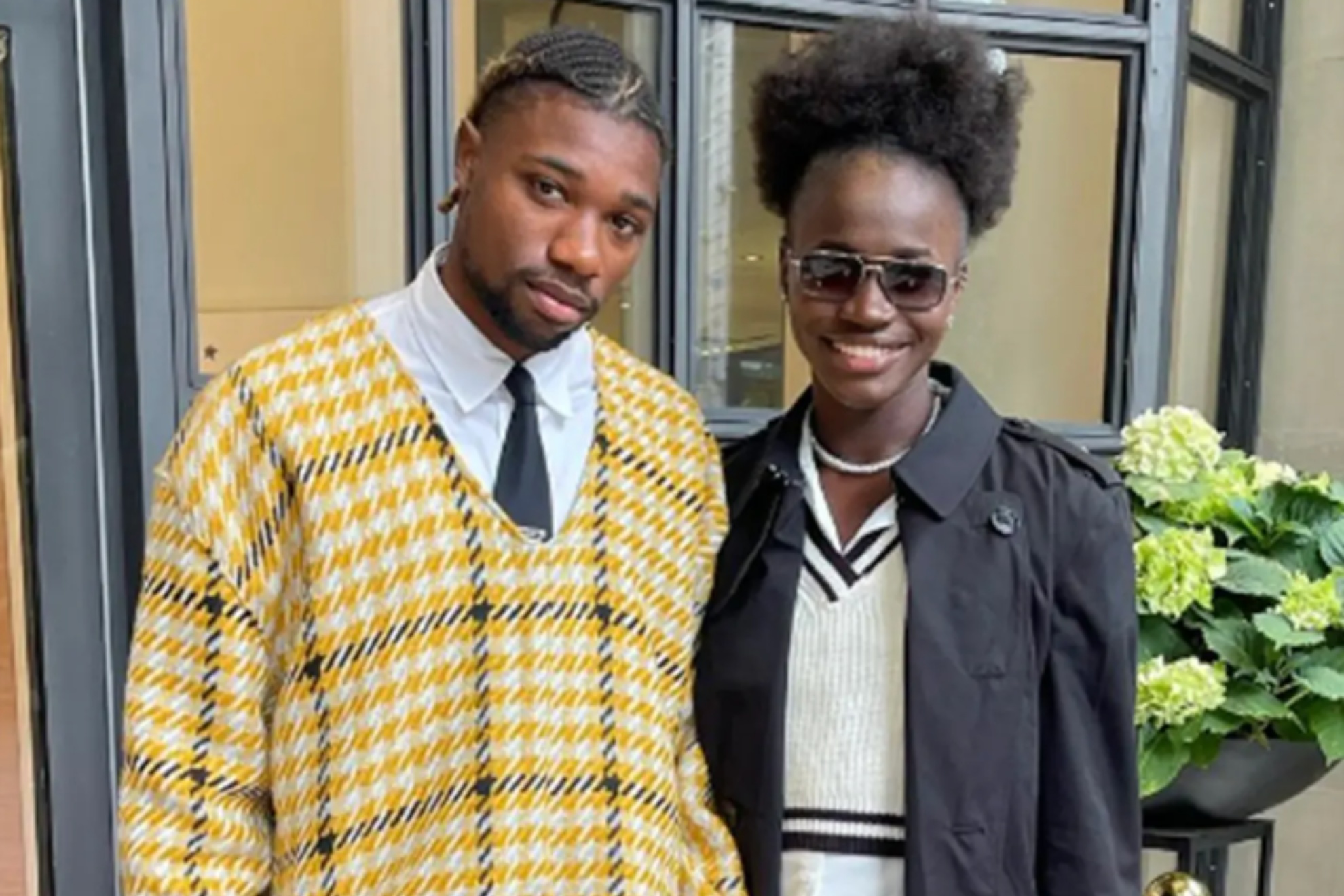 Noah lyles and Junelle Bromfield on a date