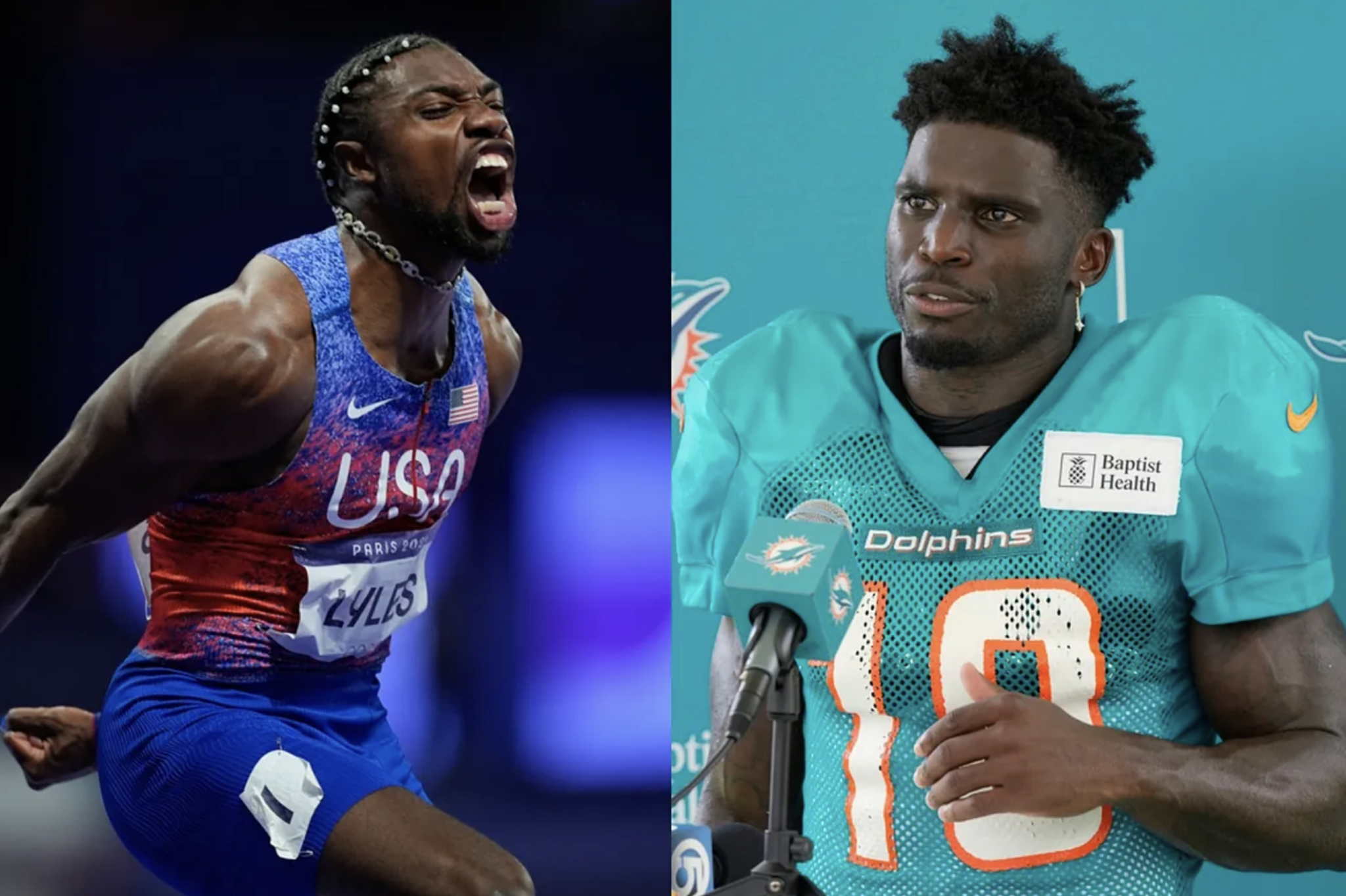 Noah Lyles and Tyreek Hill