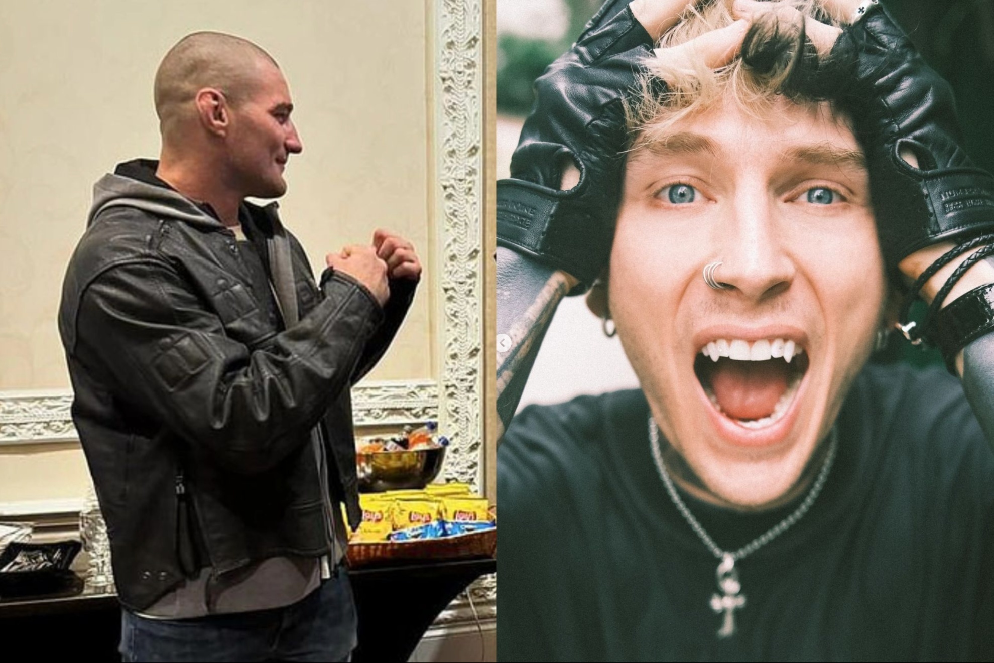 Sean Strickland and Machine Gun Kelly mashup image