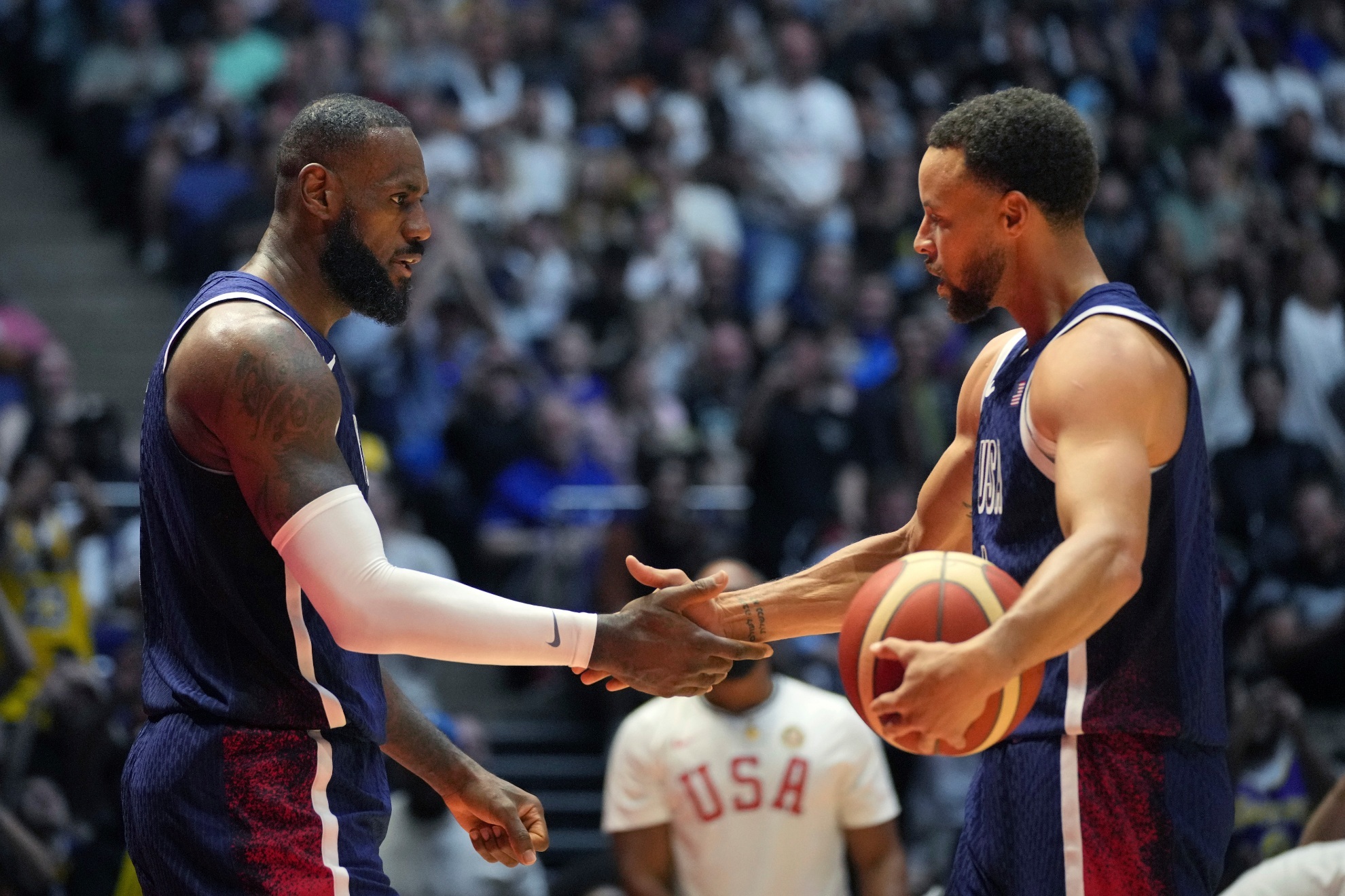 LeBron James and Stephen Curry at the Olympic Games