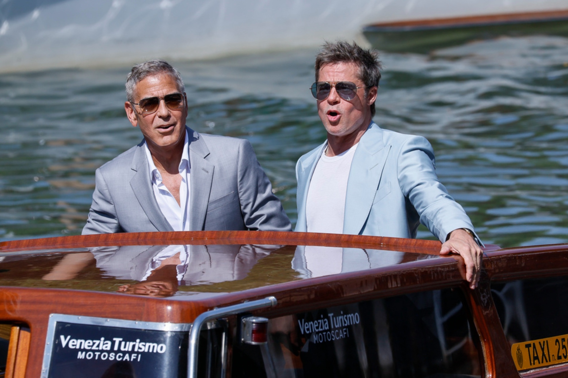 George Clooney and Brad Pitt at the 2024 Venice Film Festival