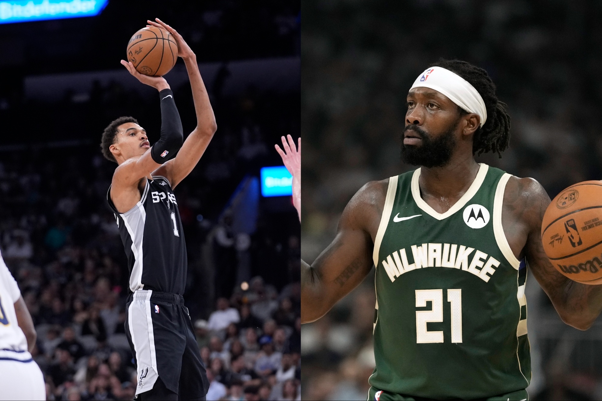 Victor Wambanyama and Patrick Beverley mashup image