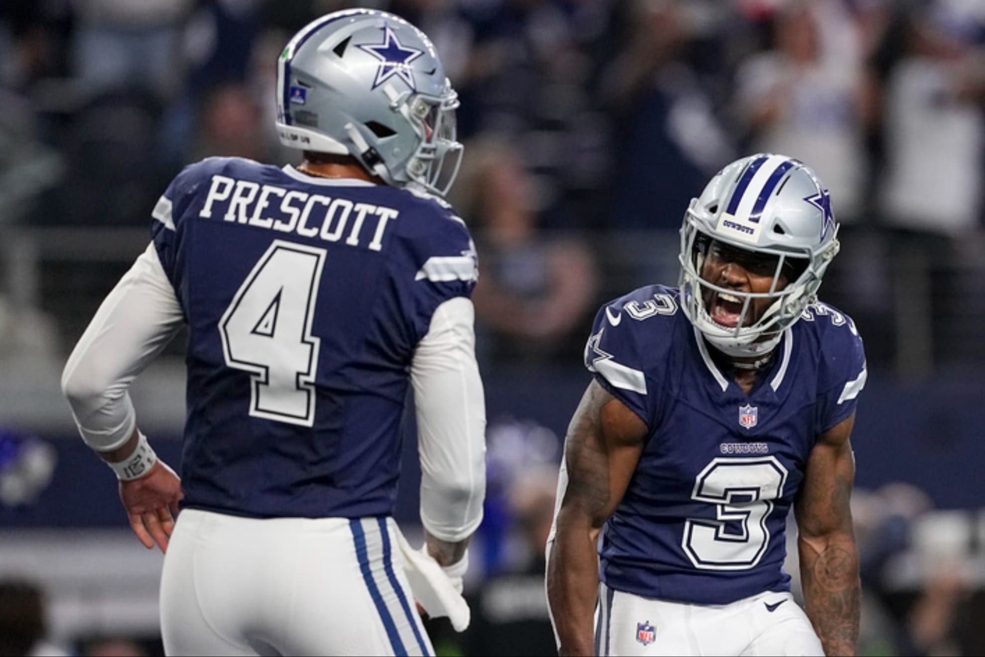 Dallas Cowboys offensive stars Dak Prescott and Brandin Cooks.