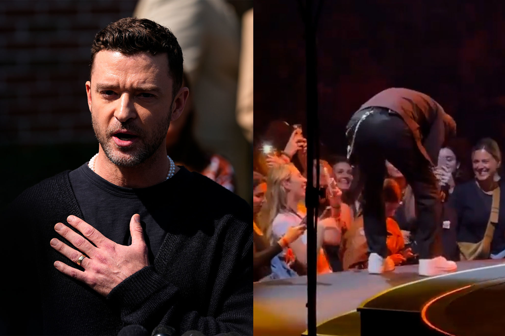 Justin Timberlake was snubbed by a fan who was texting during a personal serenade
