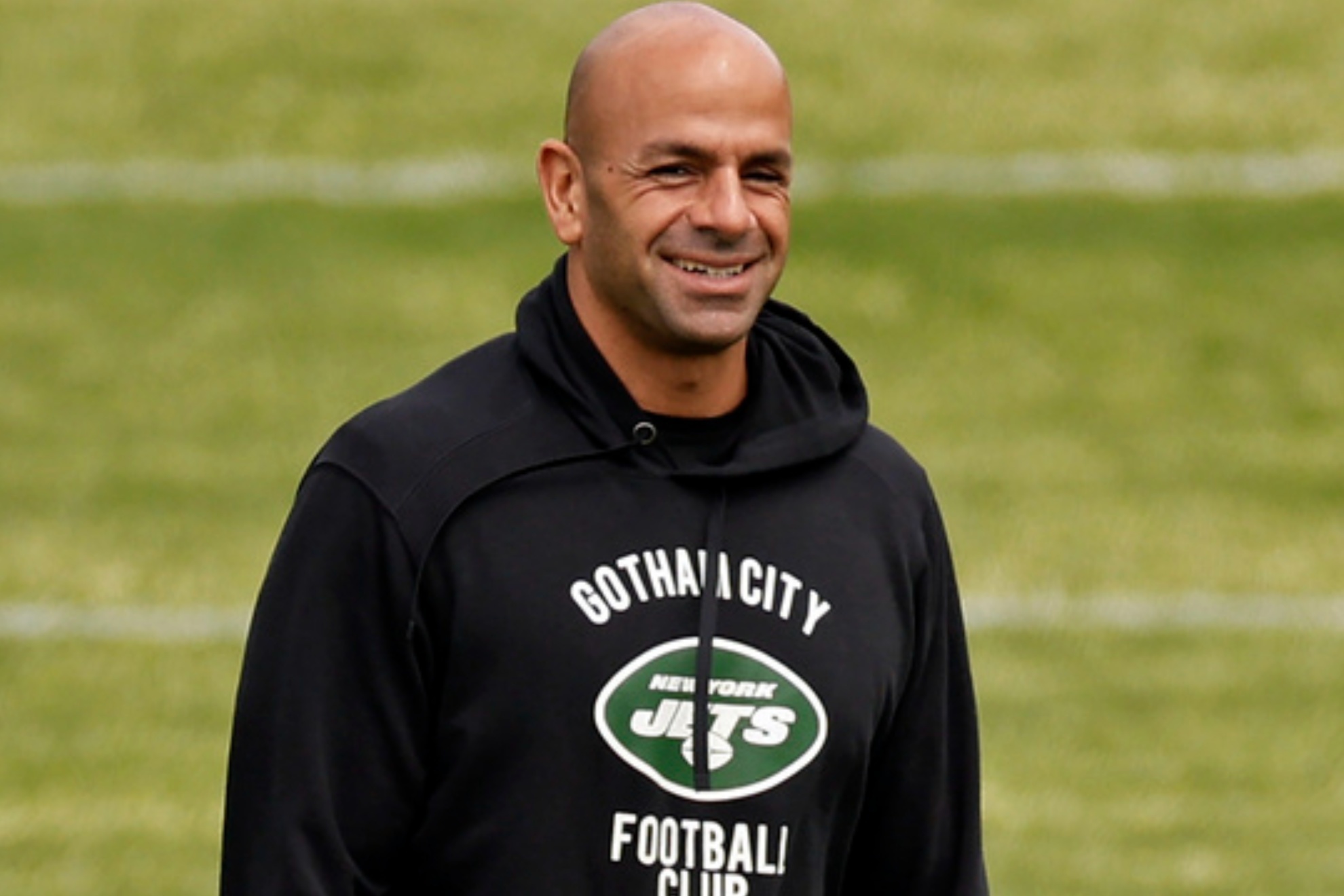 Robert Saleh during the New York Jets rookie mini camp in 2024