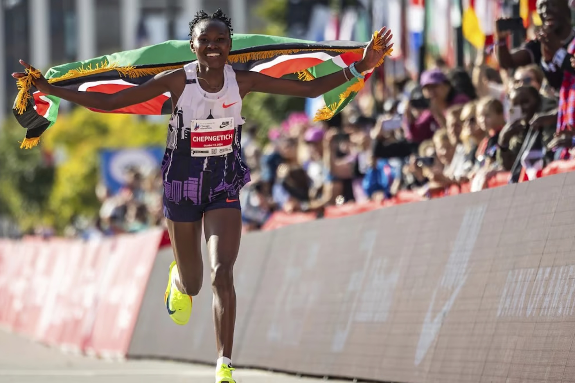 Ruth Chepngetich world record marathon track and fields Chicago Kenya