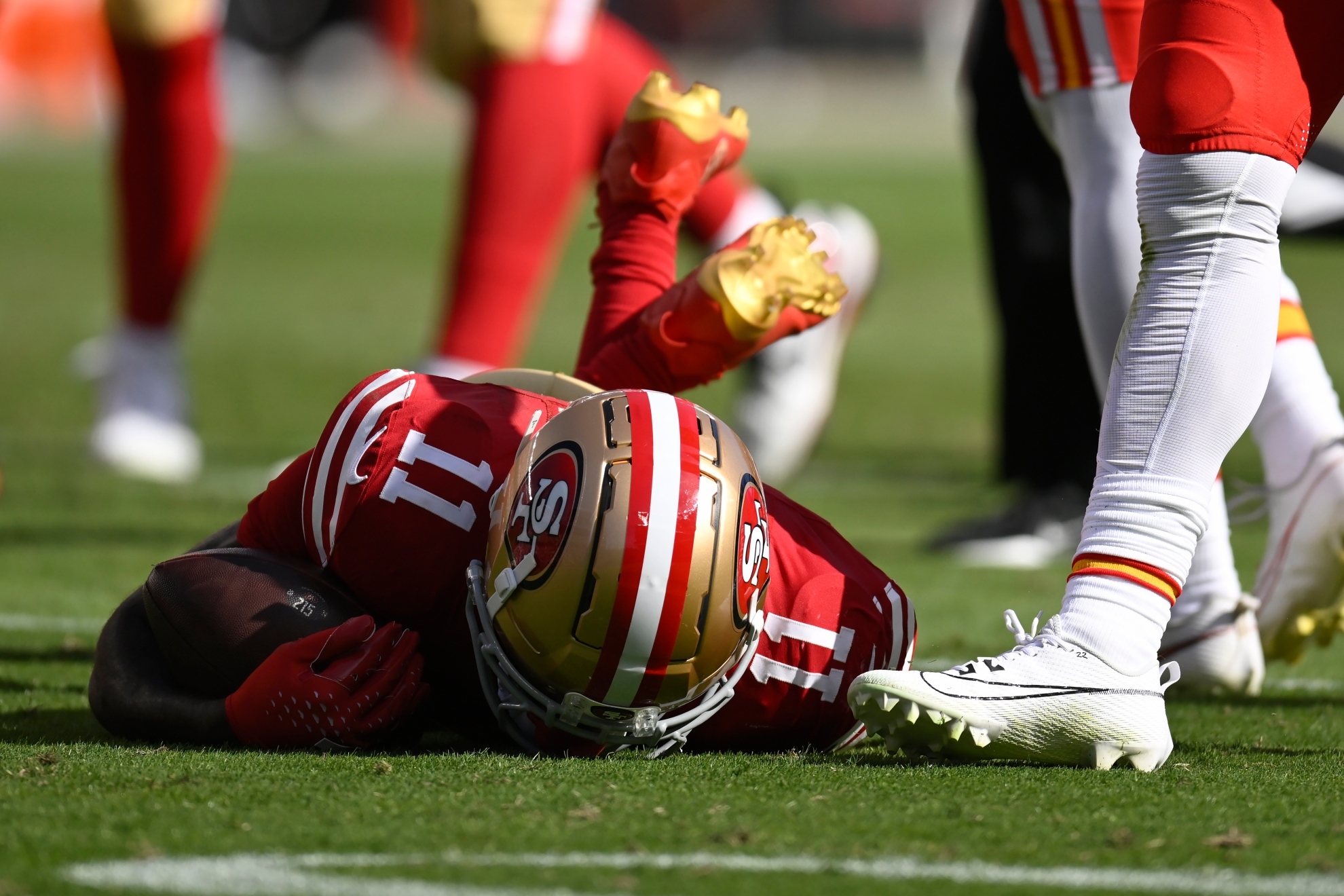 Brandon Aiyuk Carted Off in Week 7: 49ers Fear ACL Tear for Key Wide Receiver