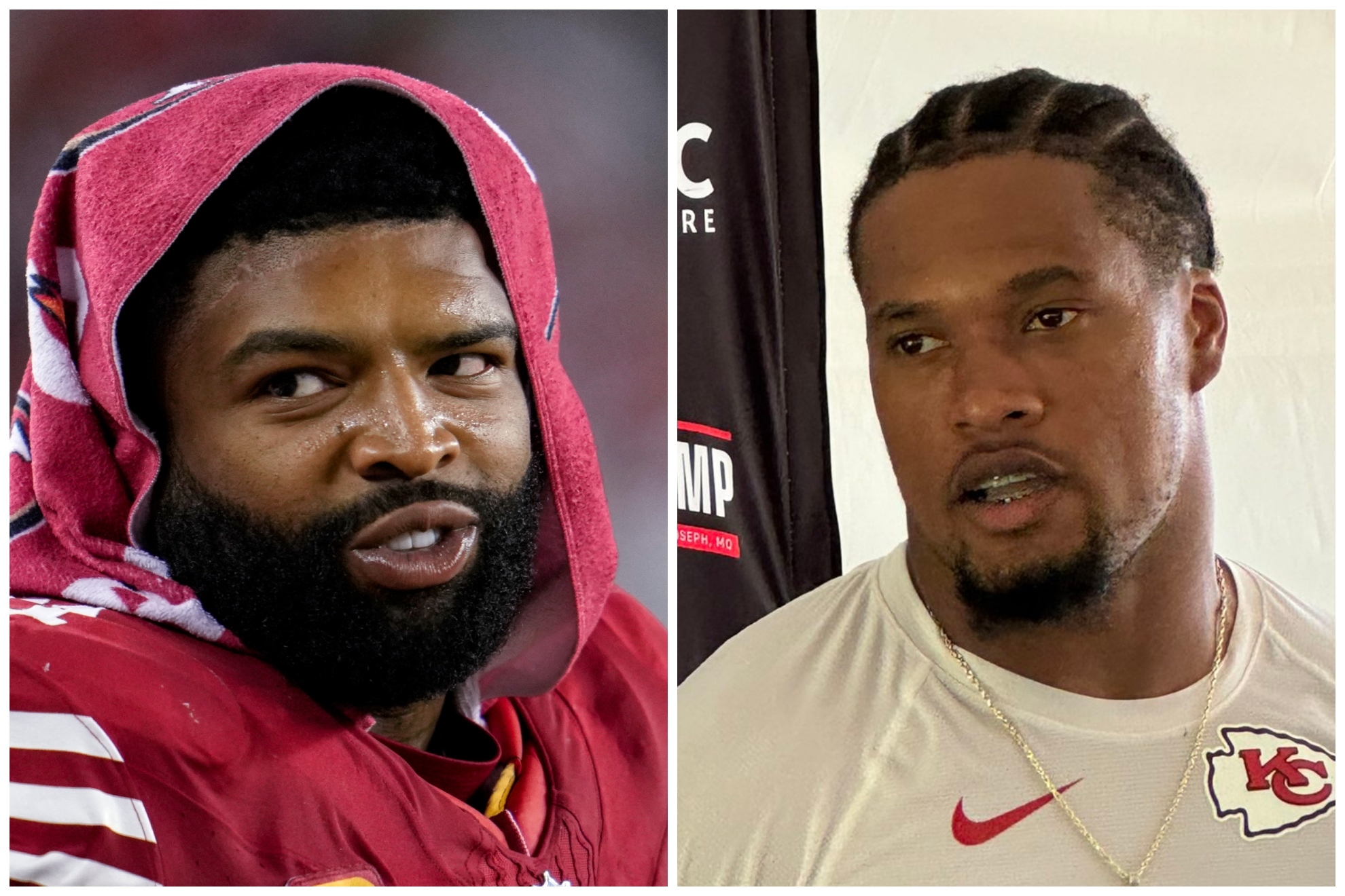 Trent Williams (left) and Bryan Cook (right).