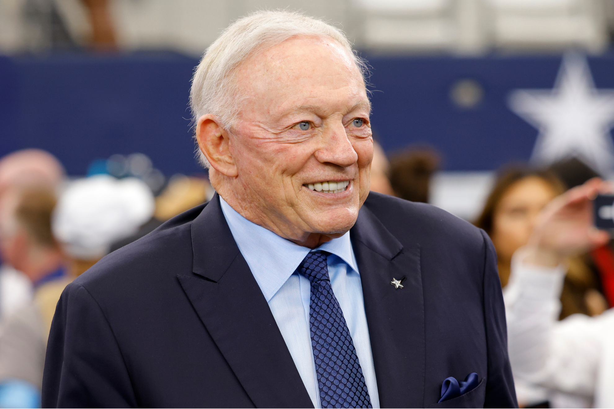 Jerry Jones before the Lions-Cowboys game.