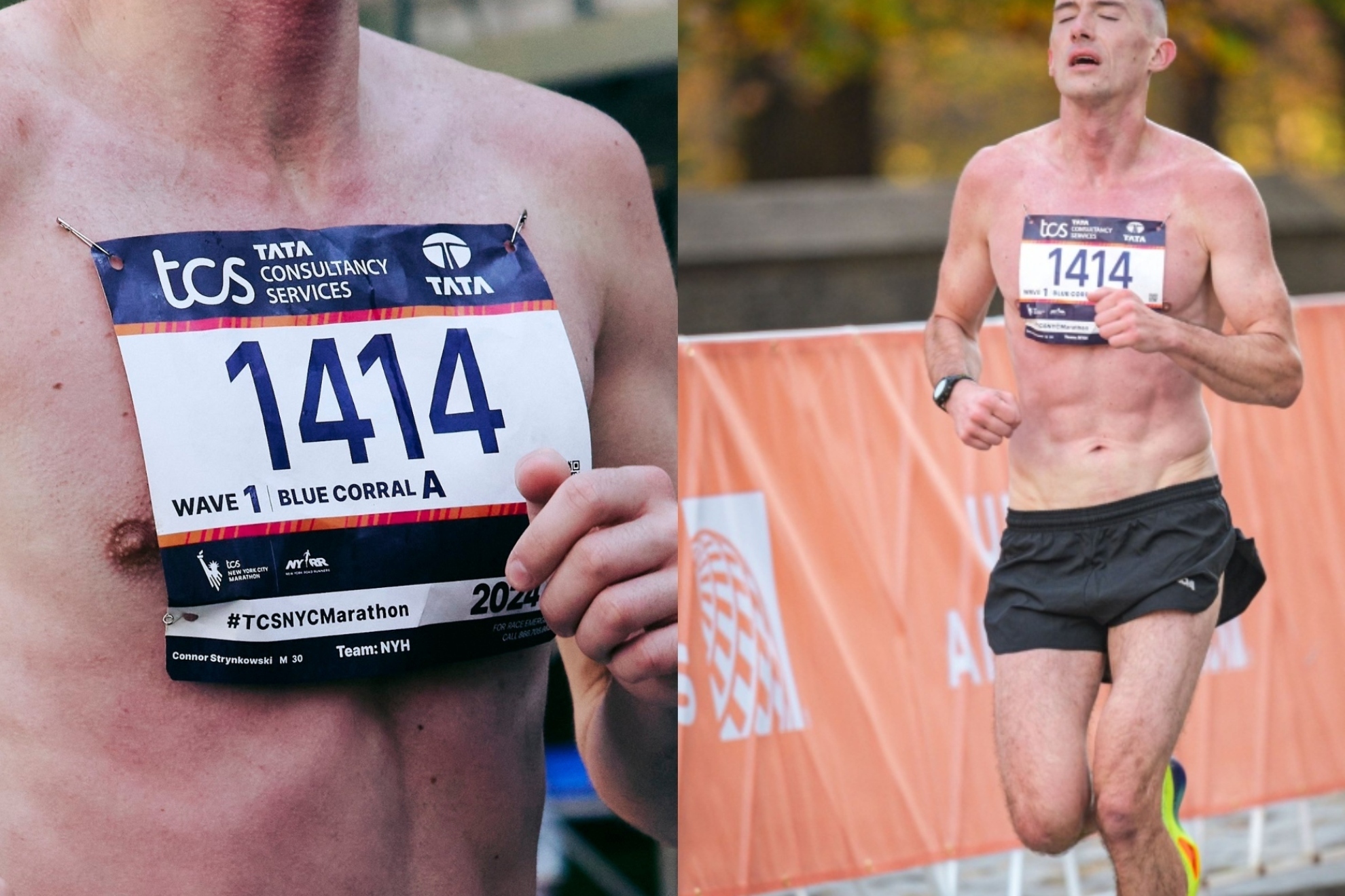 Run the New York City Marathon... with the bib pinned on the skin