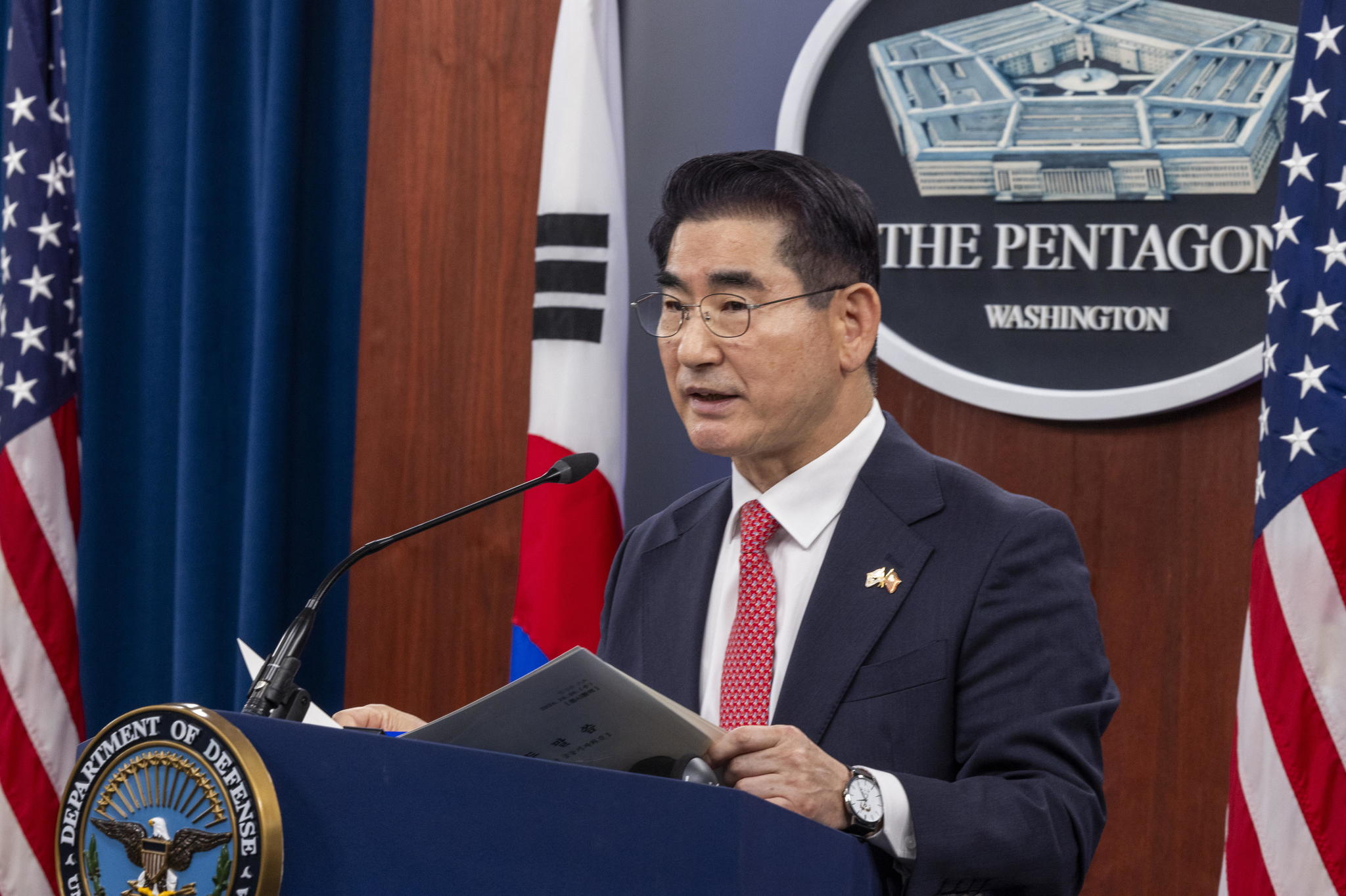 South Korean Defense Minister Kim Yong Hyun