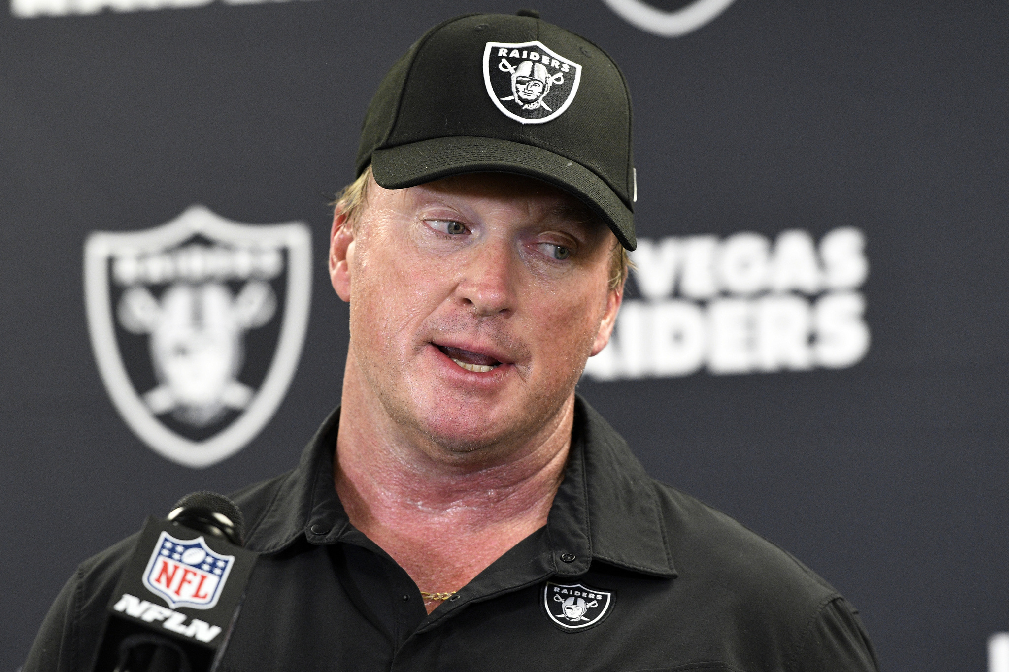 Then Las Vegas Raiders head coach Jon Gruden in 2021