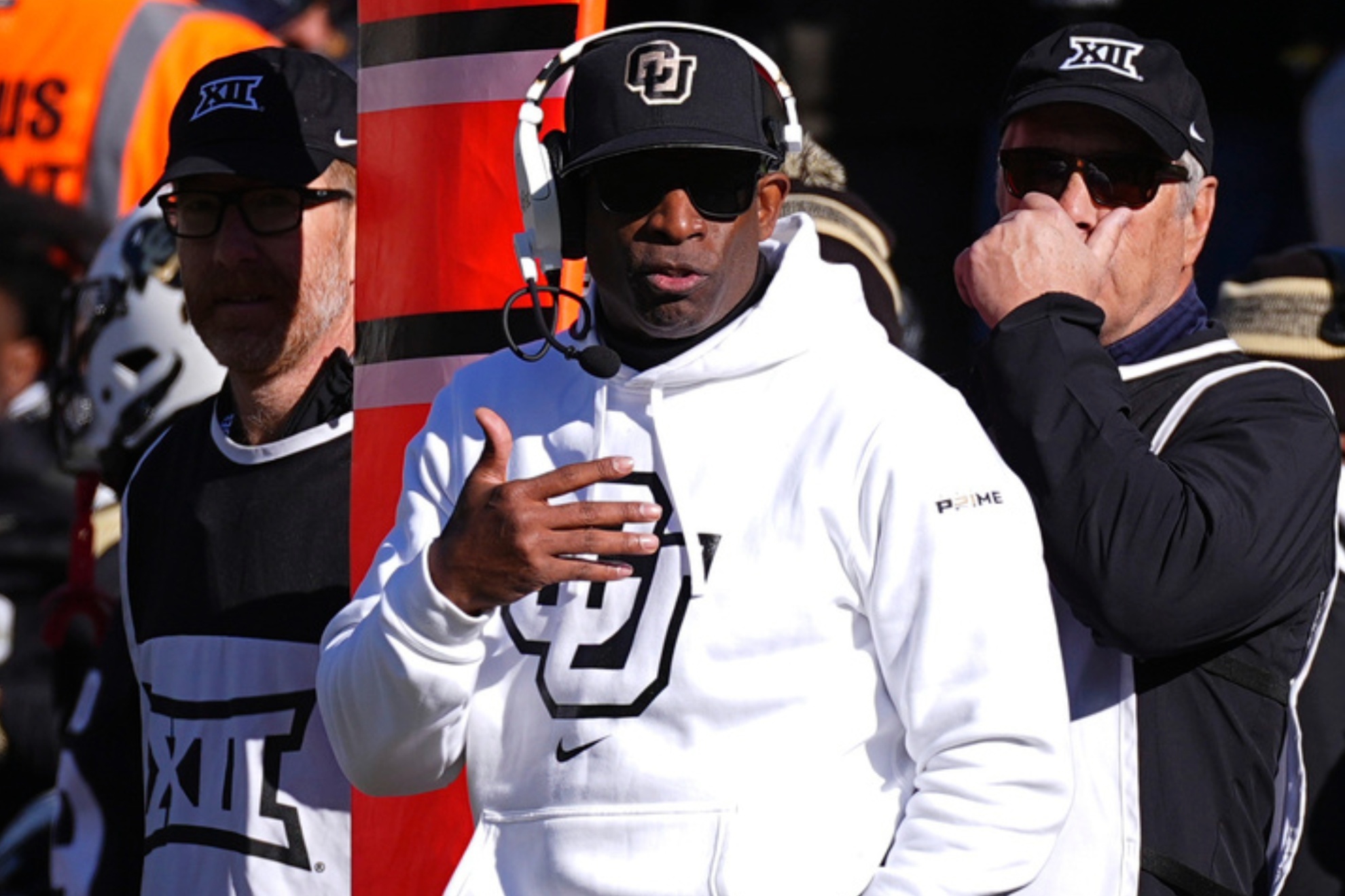 Colorado Buffaloes coach Deion Sanders during a 2024 regular season game