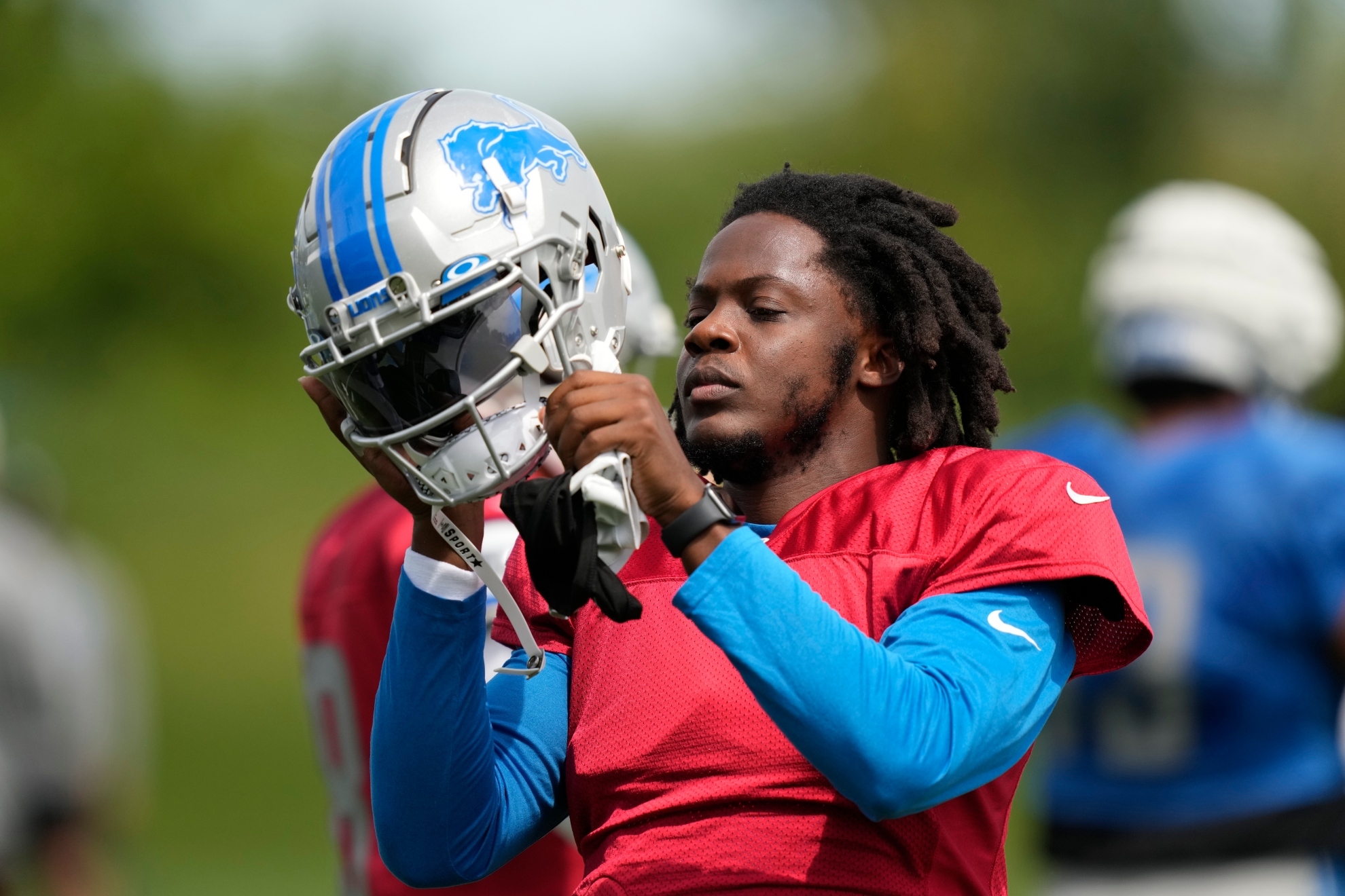 Teddy Bridgewater during practice as a member of the Detroit Lions.