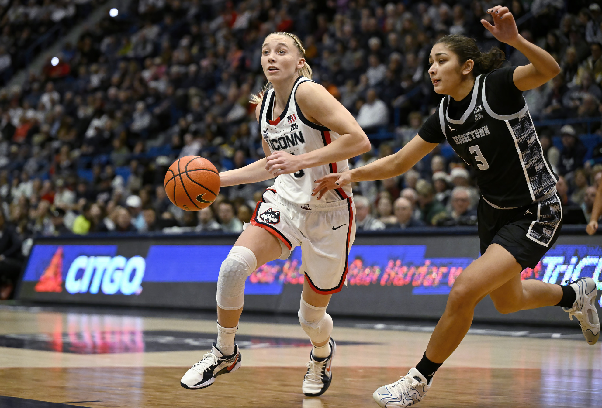 Paige Bueckers in action