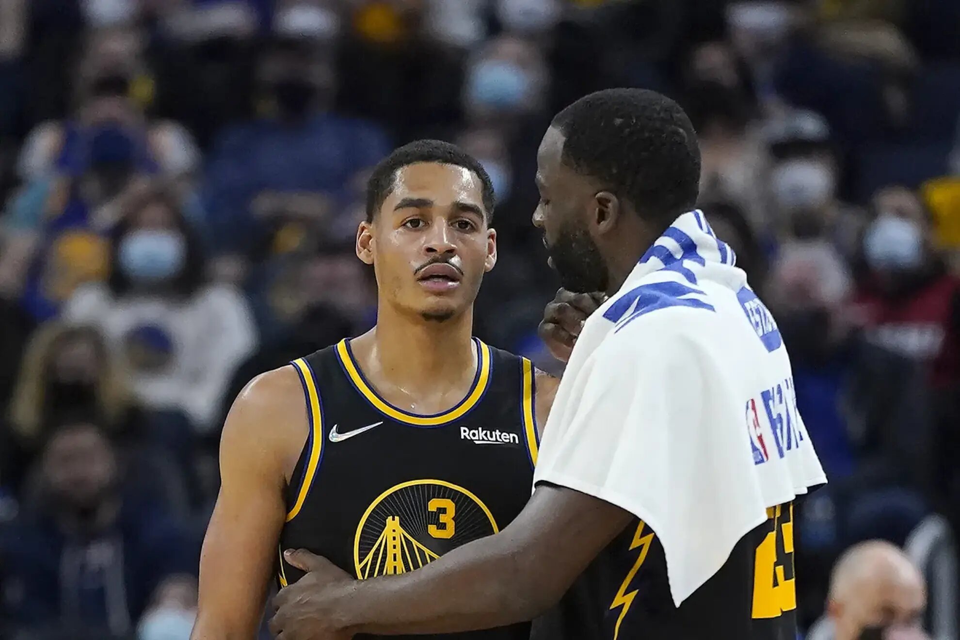 Jordan Poole and Draymond Green