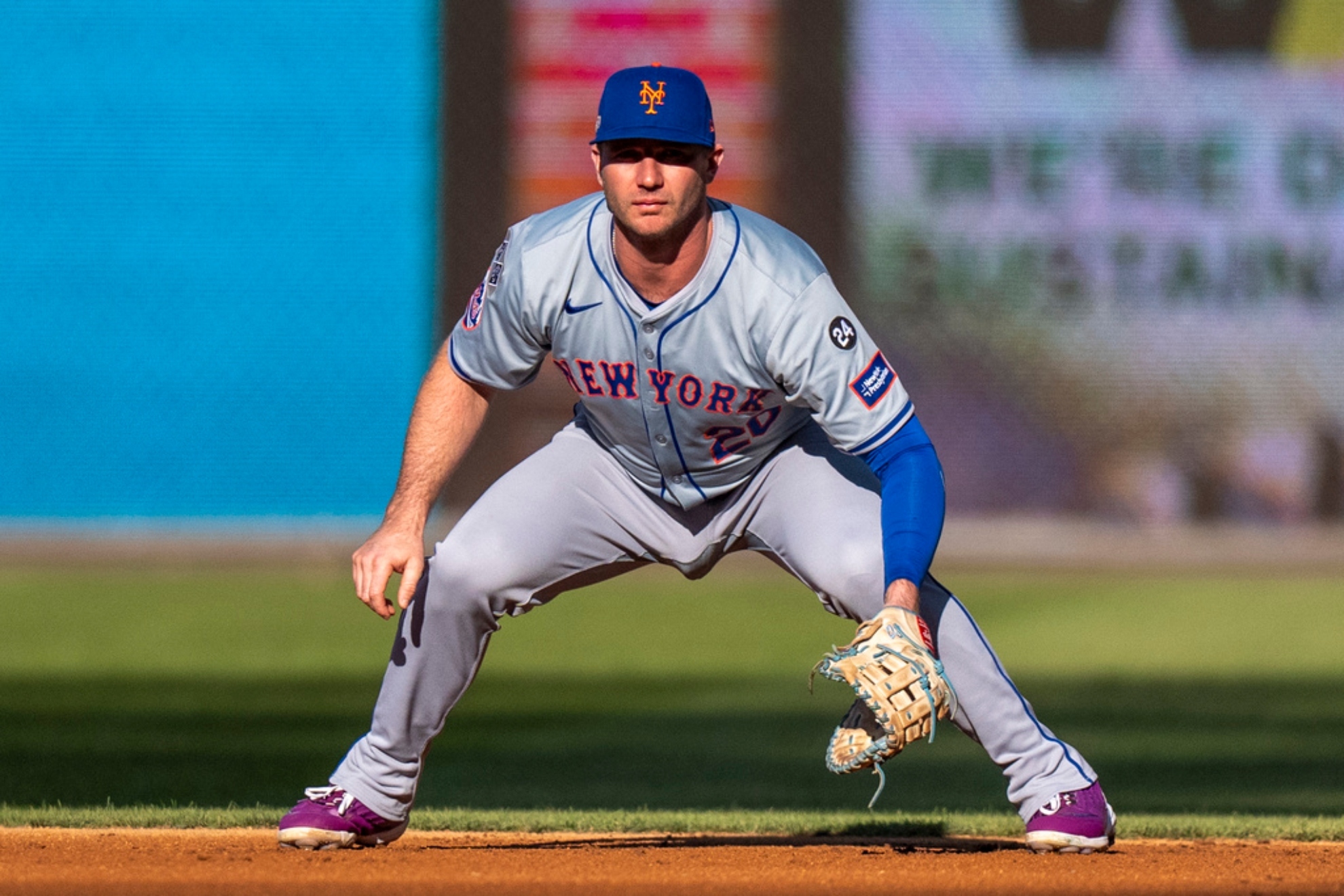 New York Mets first baseman Pete Alonso in action.