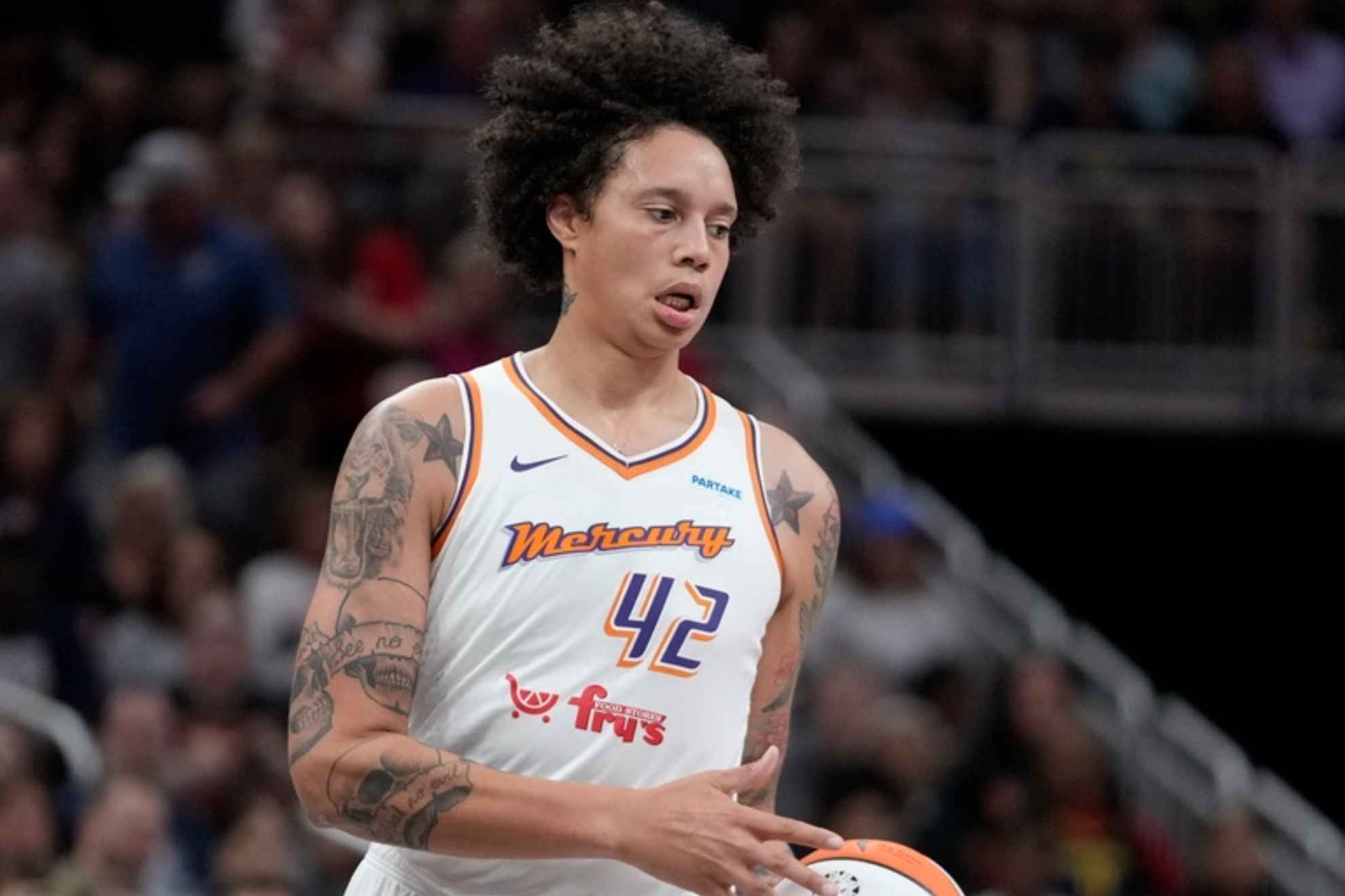 Phoenix Mercurys Brittney Griner during the 2024 WNBA season
