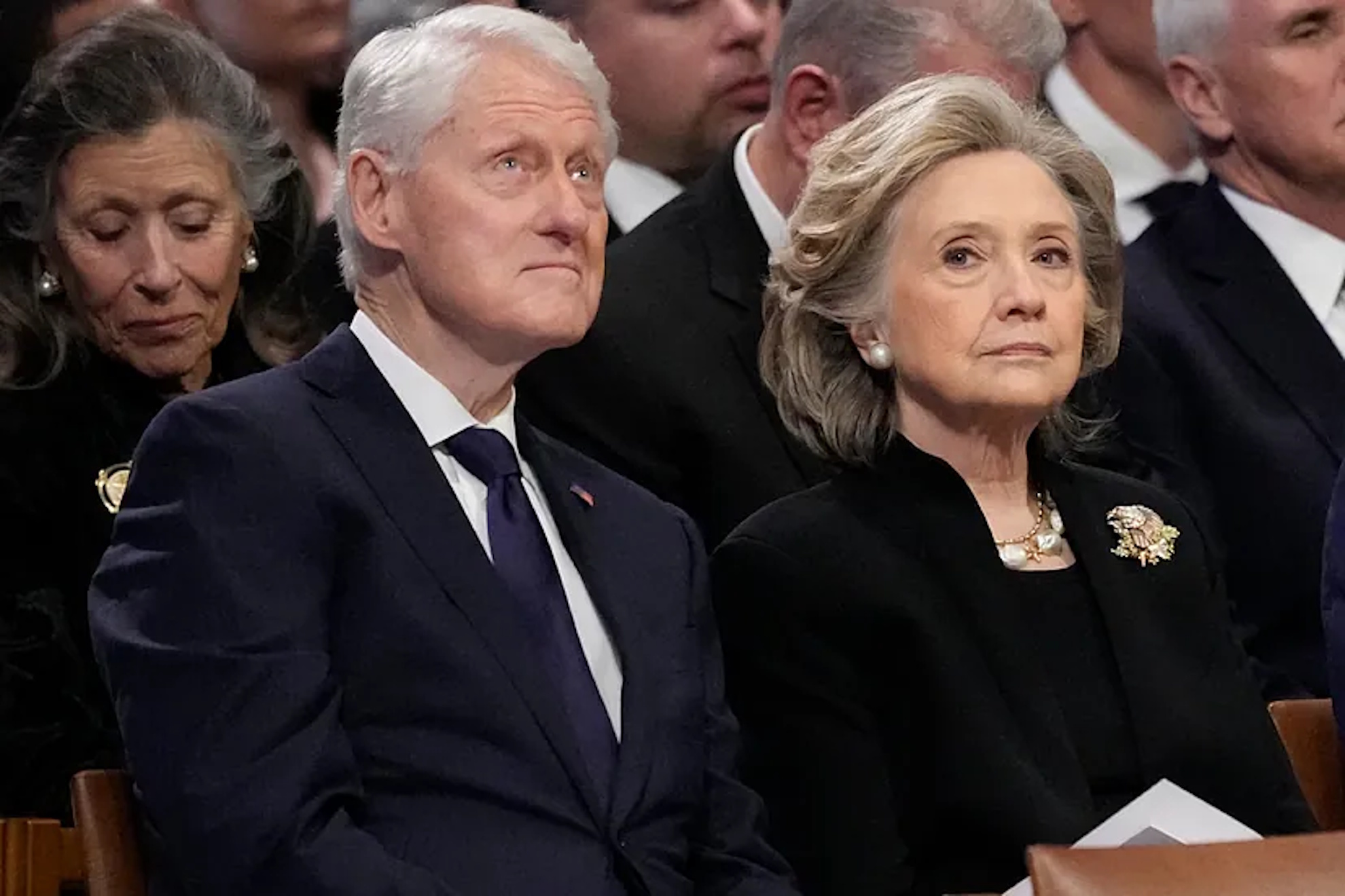 Parkinson Former President Bill Clinton Hillary funeral Jimmy Carter