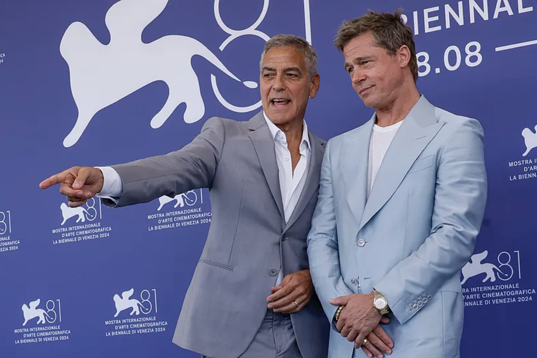 George Clooney and Brad Pitt