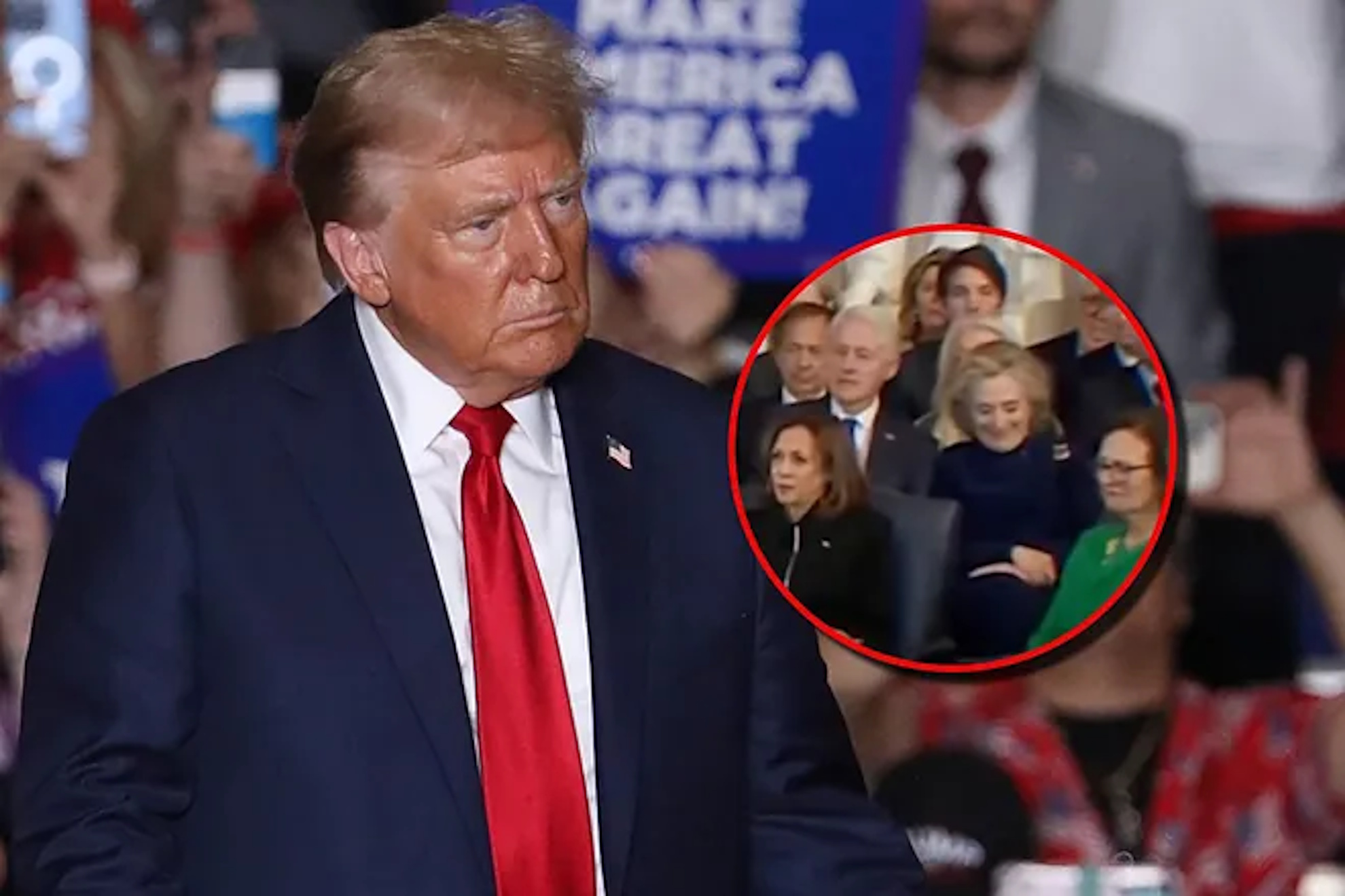 Hillary Clinton laughs at Donald Trumps proposals on the Gulf of America