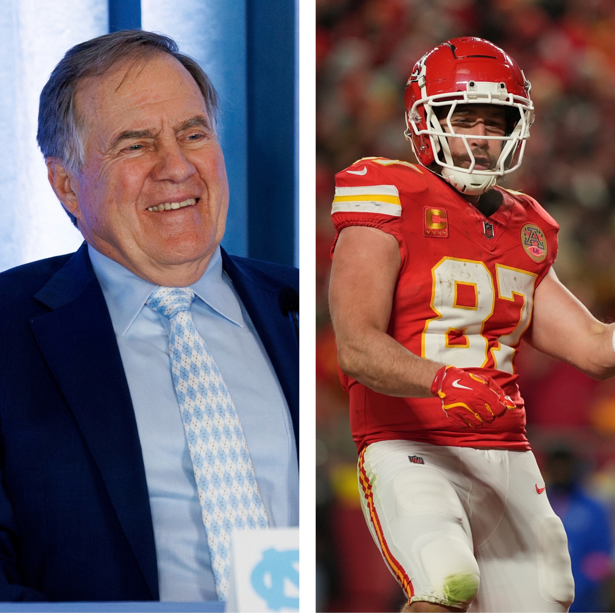 Bill Belichick and Travis Kelce