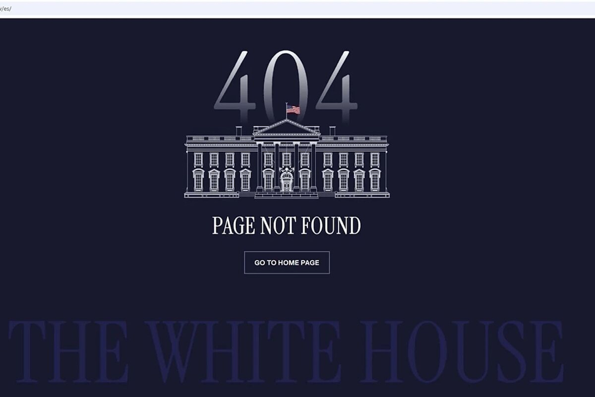 The White House Spanish-language website has been down since 20 January