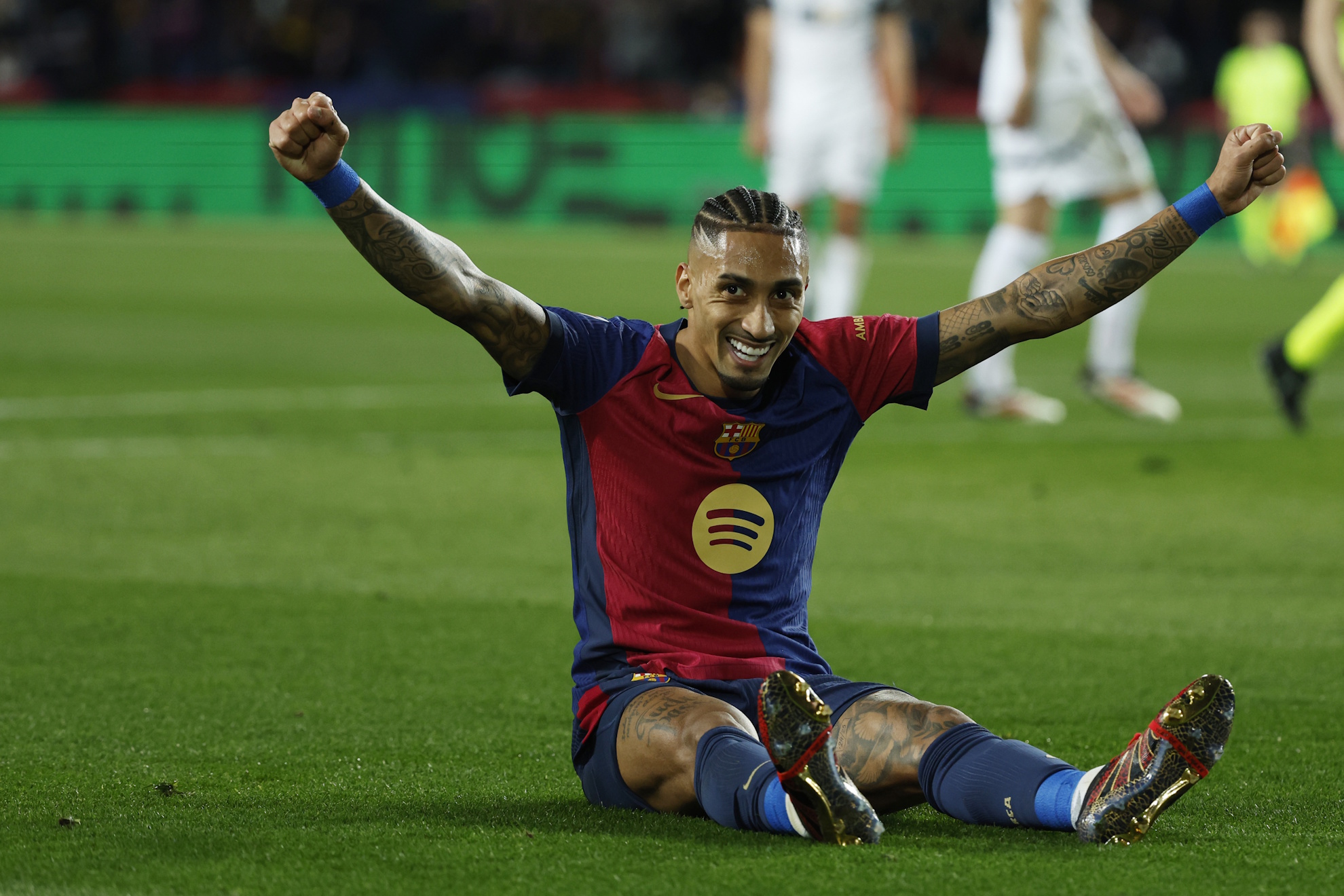 Raphinha Barcelona Valencia Spain Soccer La Liga Lluis Companys Olympic Stadium