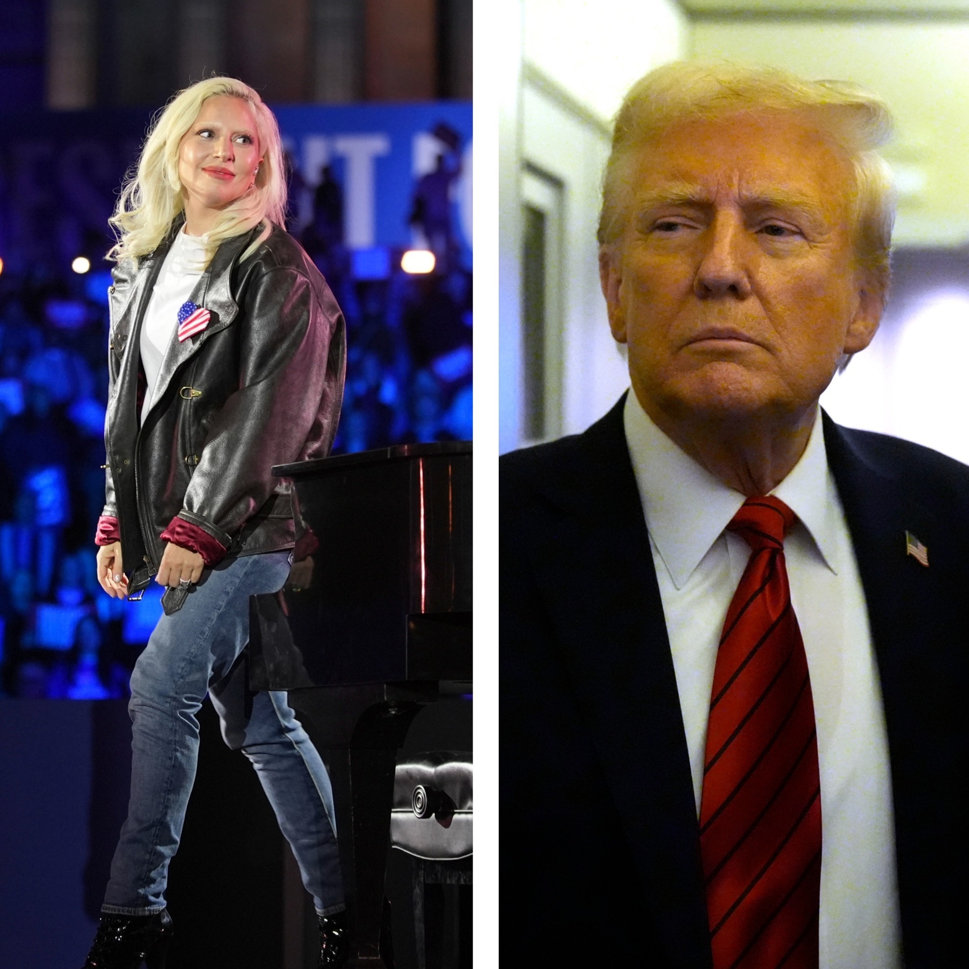 Lady Gaga and Donald Trump