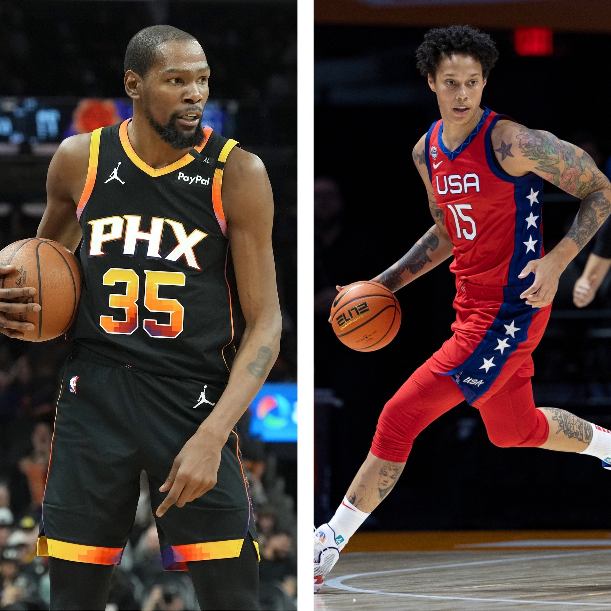 Kevin Durant and Brittney Griner