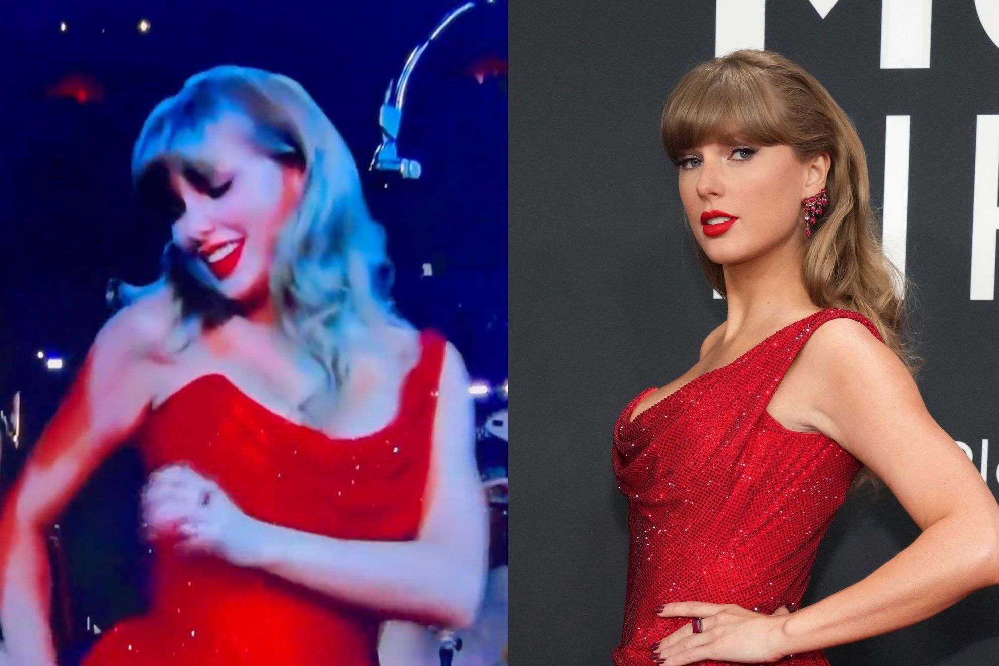 Taylor Swift and Margaret Qualley shake it off to Billie Eilishs Birds of a Feather at the Grammys