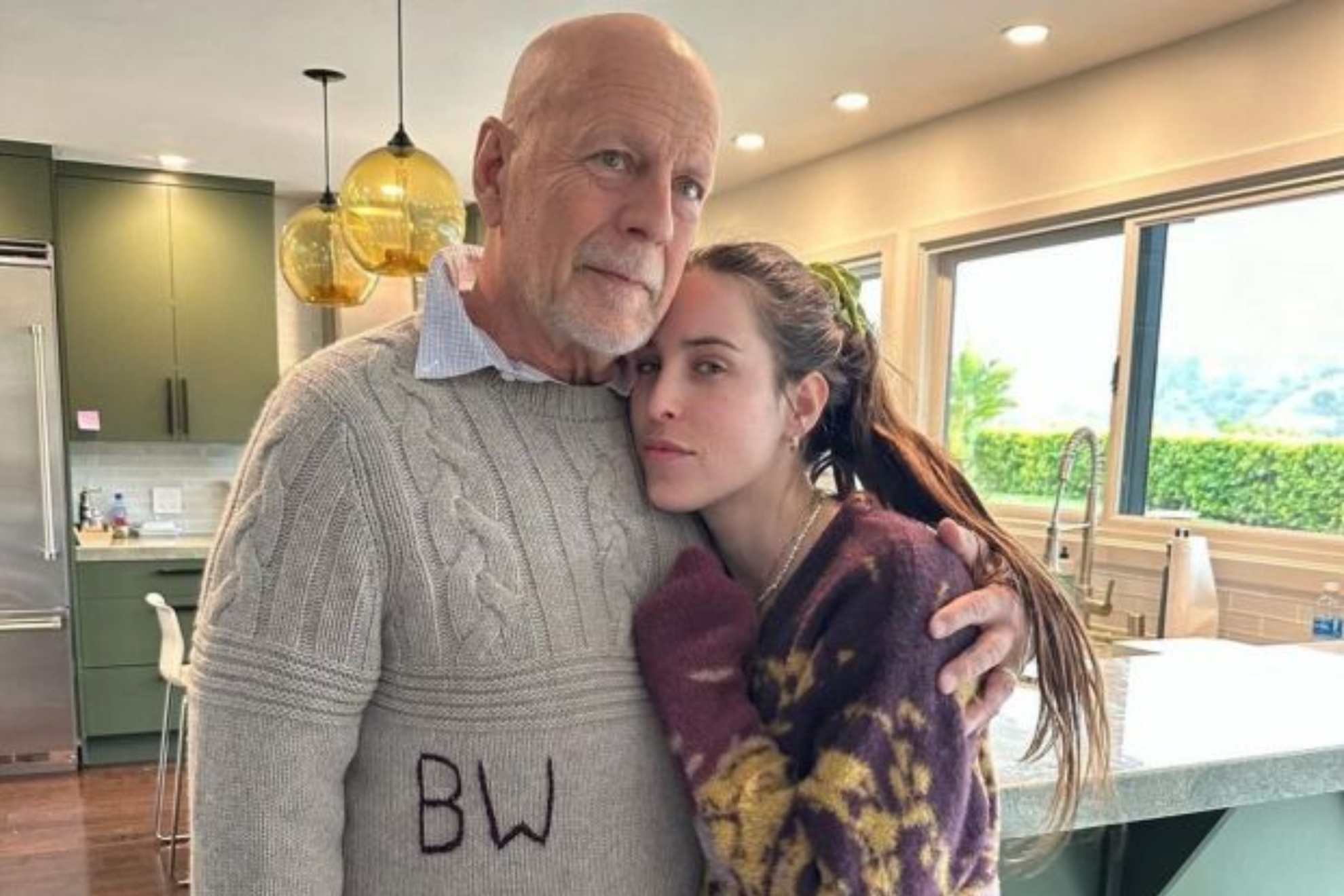 Bruce Willis and one of his daughters.