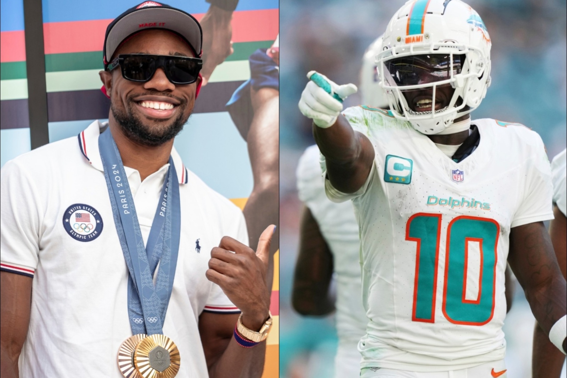 Noah Lyles and Tyreek Hill